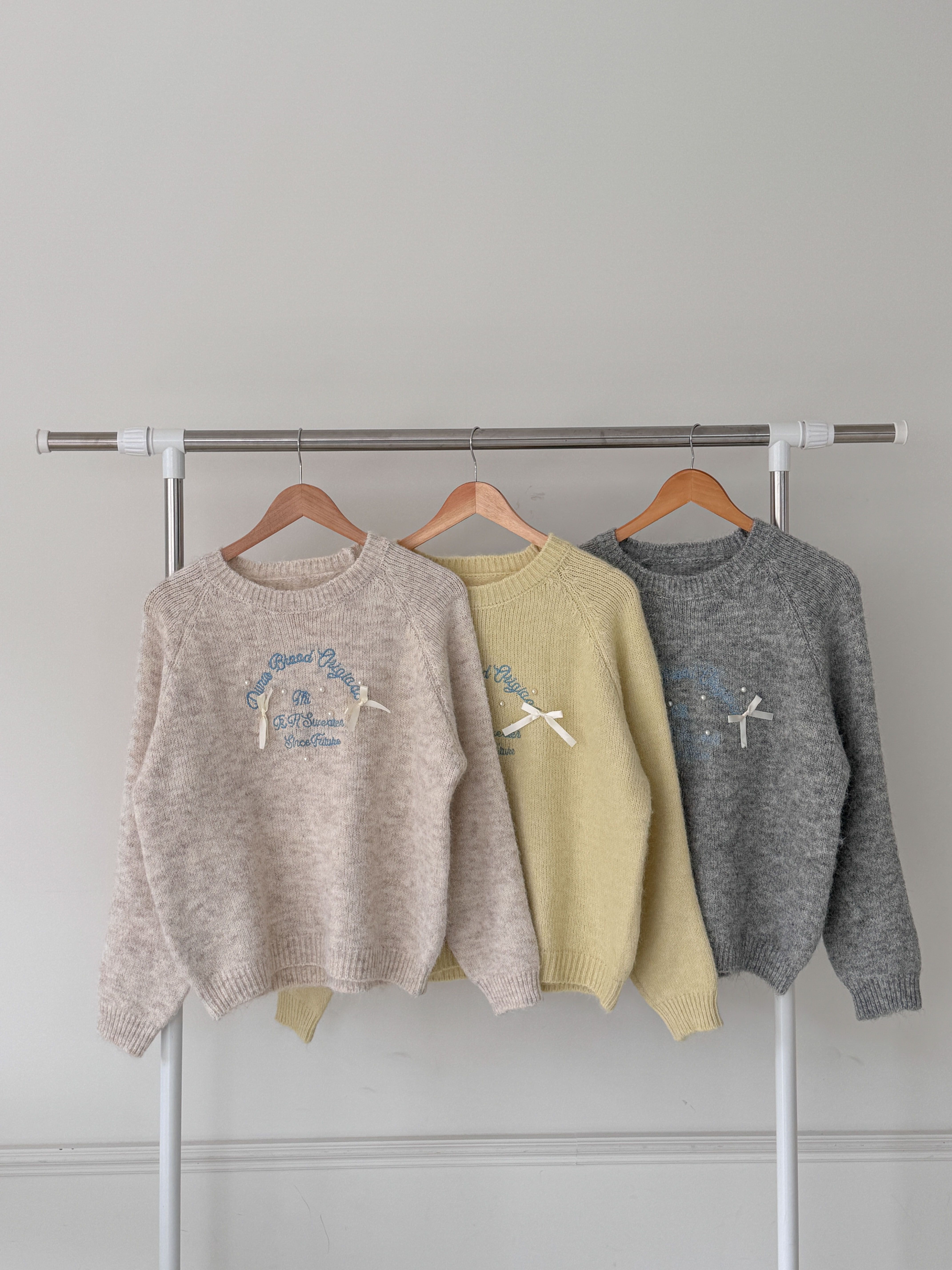 ラウンドネック刺繍リボン柄ニット | 詳細画像19