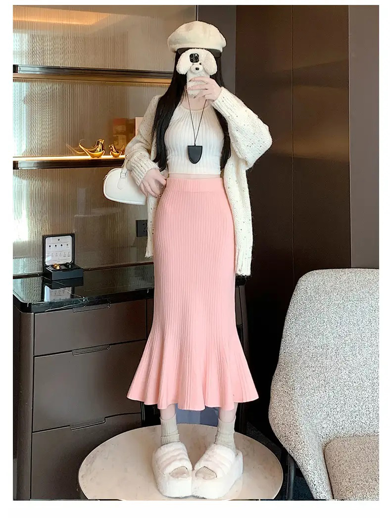 ウエストゴムロングマーメイドスカート | 詳細画像3