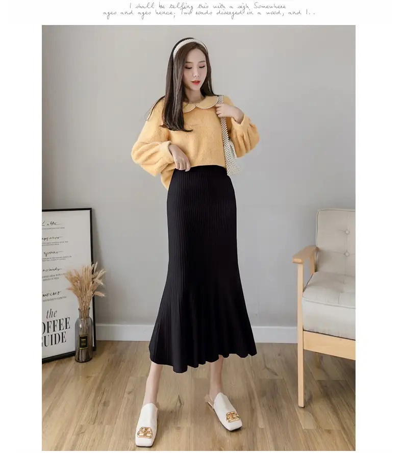 ウエストゴムロングマーメイドスカート | 詳細画像14