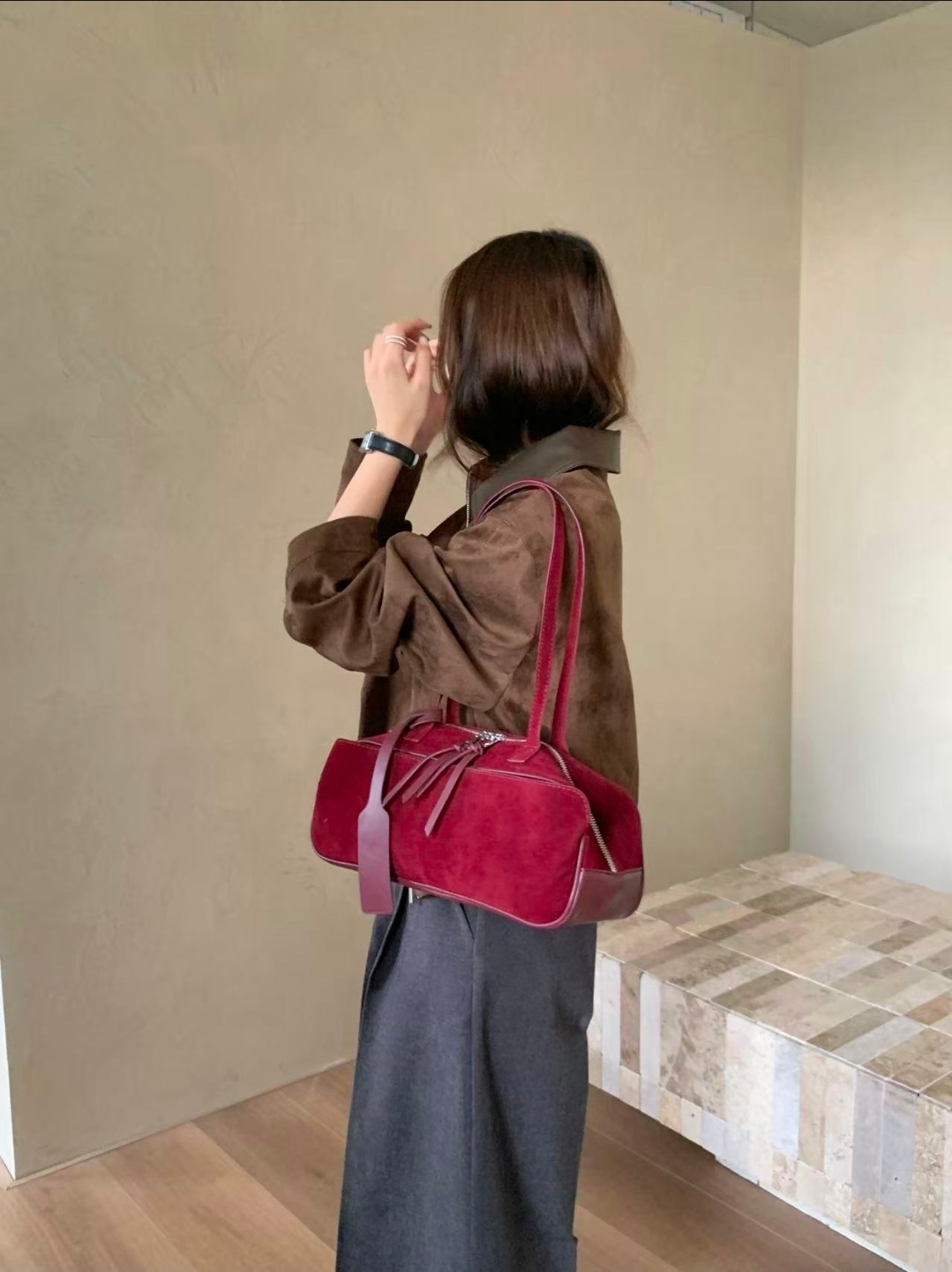 スエード調トートバッグ | 詳細画像5