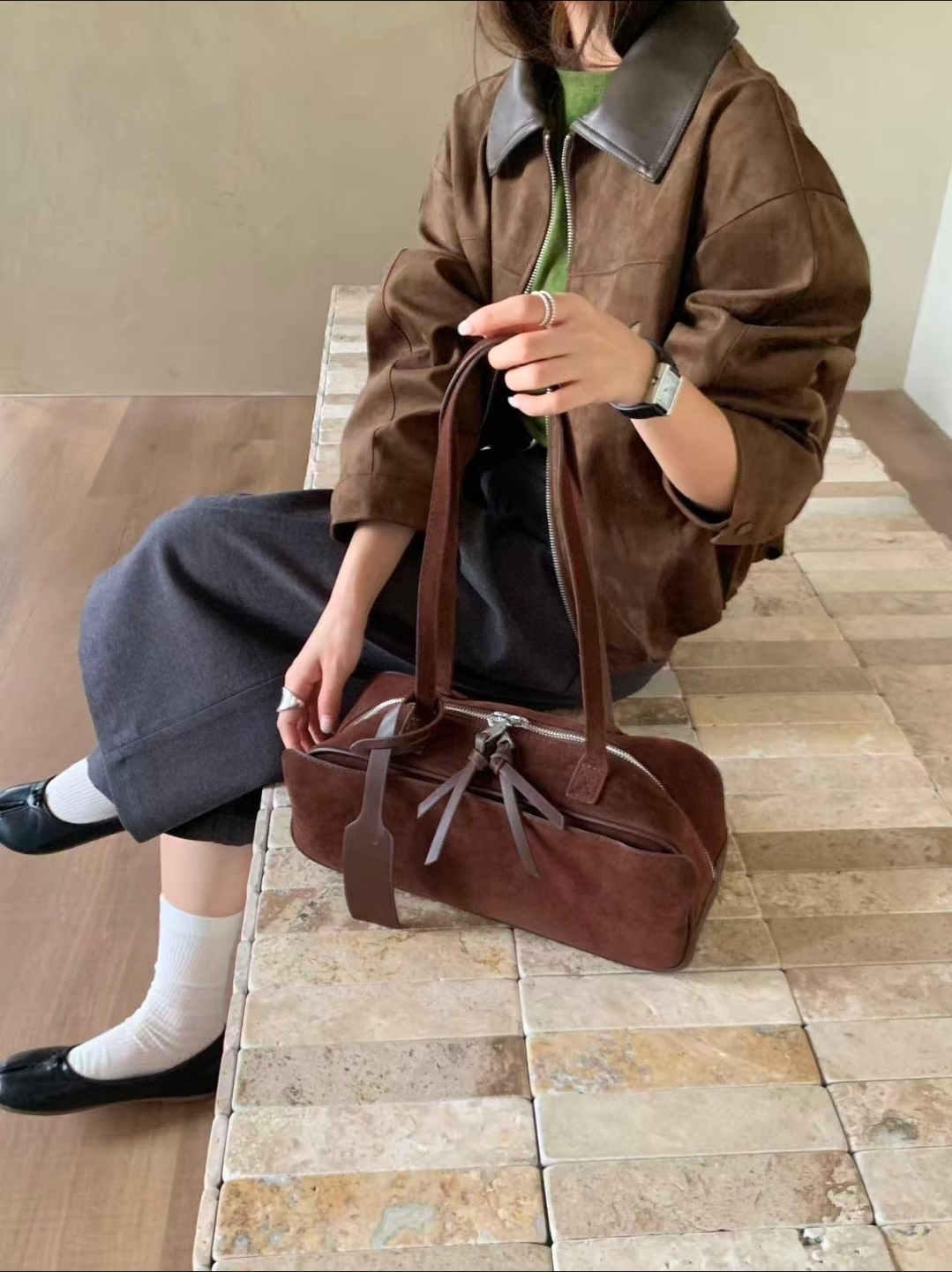 スエード調トートバッグ | 詳細画像8