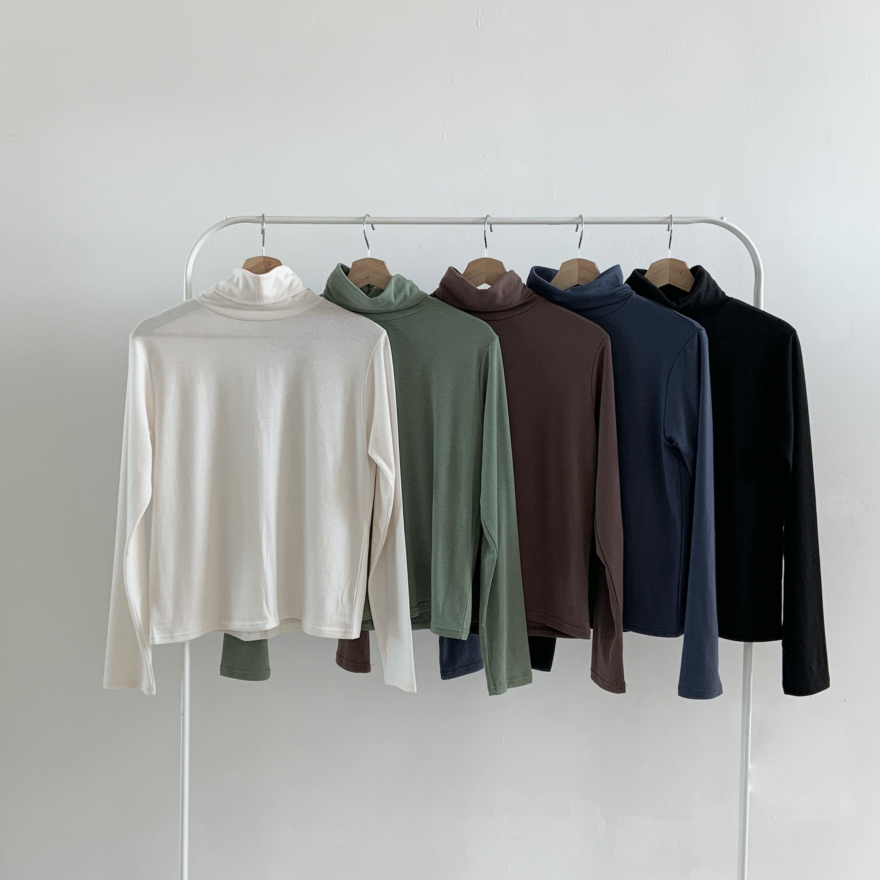 起毛裏地ストレッチタートルネックスリム長袖Tシャツ | 詳細画像20