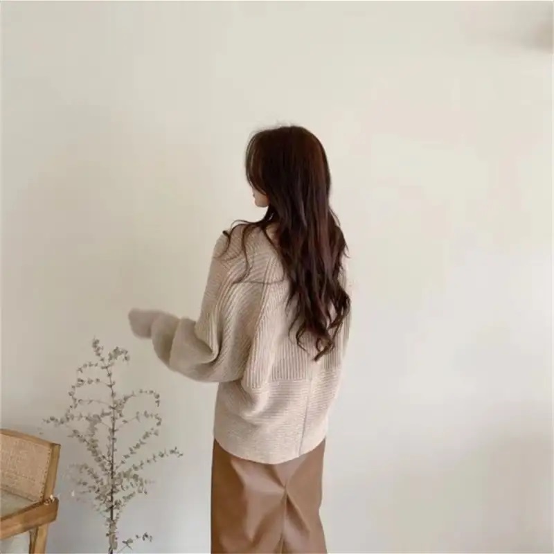 リブVネッククロスニット | 詳細画像10