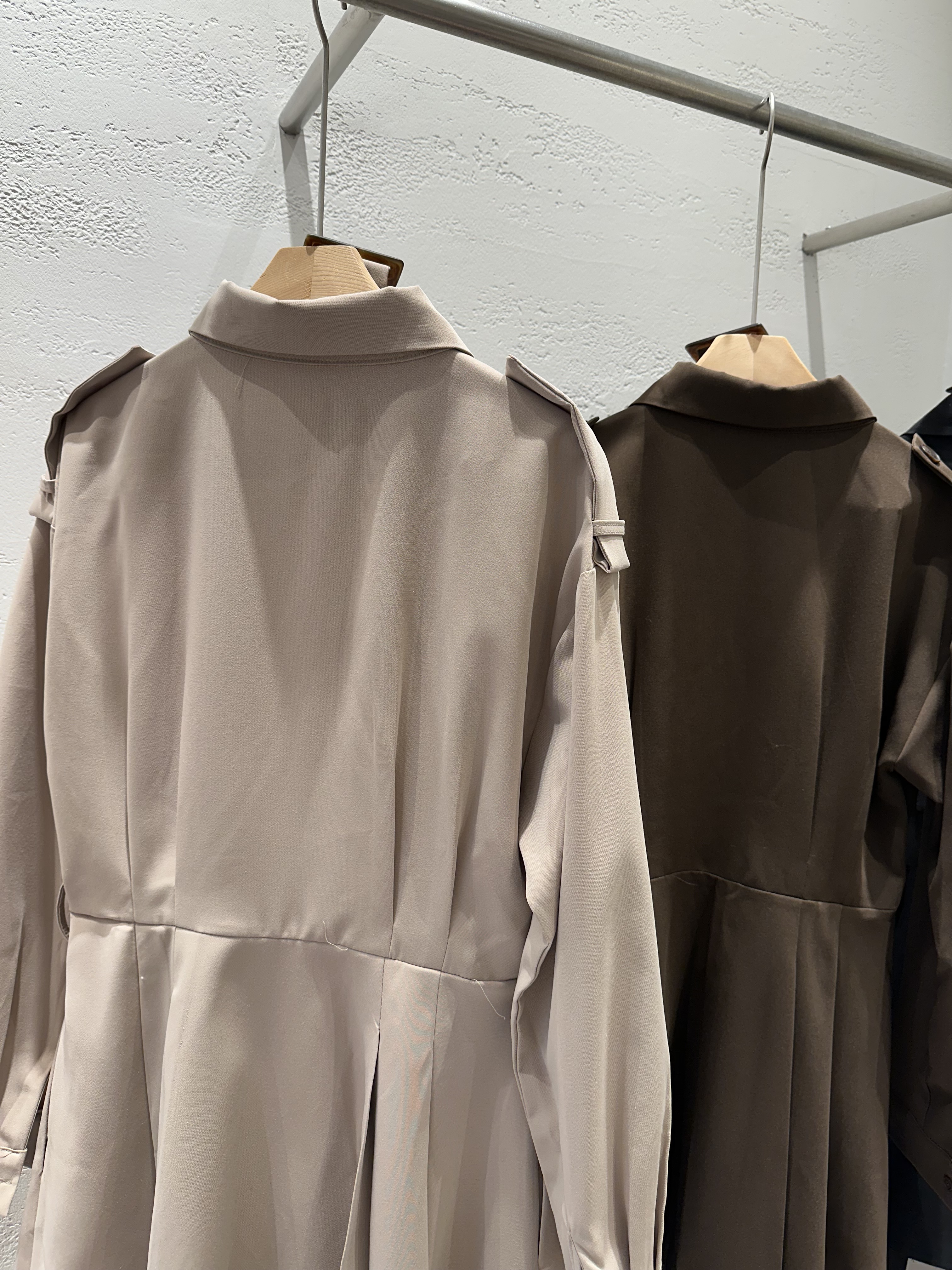 ベルト付カラーピンタック長袖Aラインミニワンピース | 詳細画像21