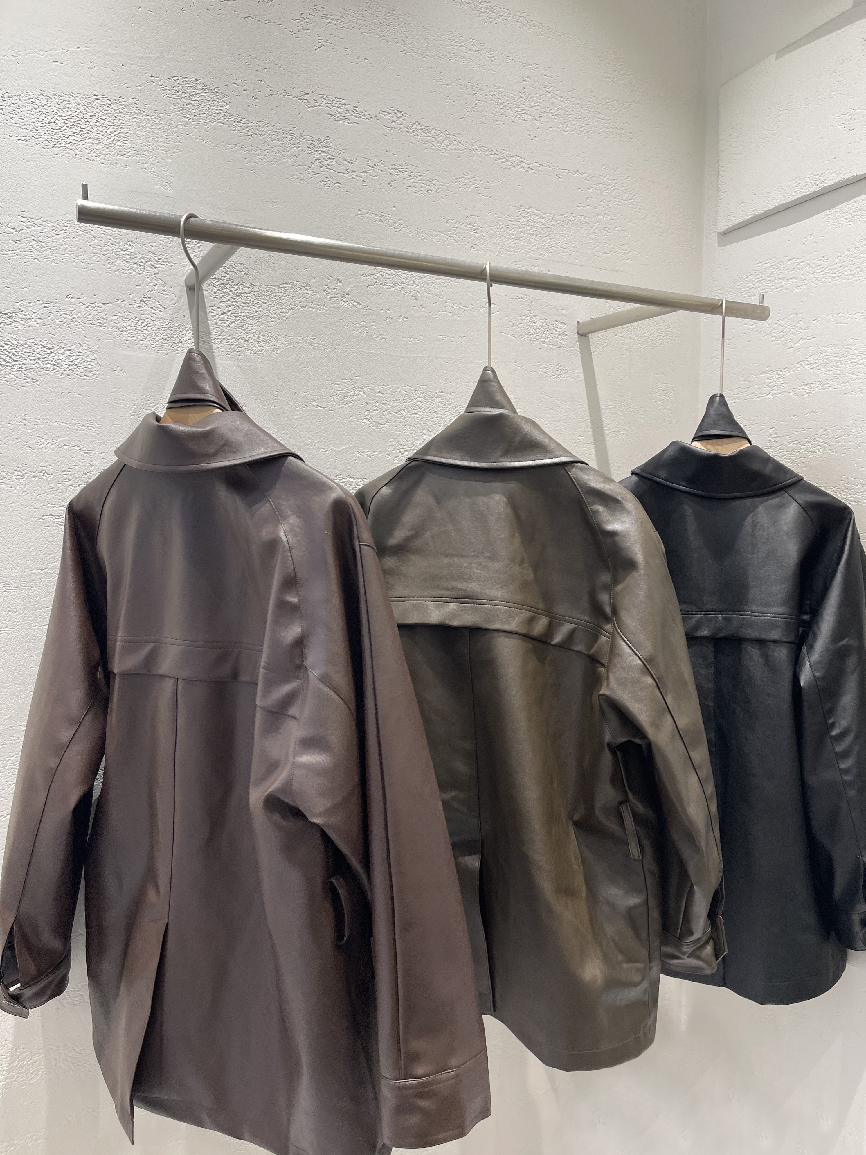 ストラップ付レザー調カラーオーバーサイズジャケット | 詳細画像20