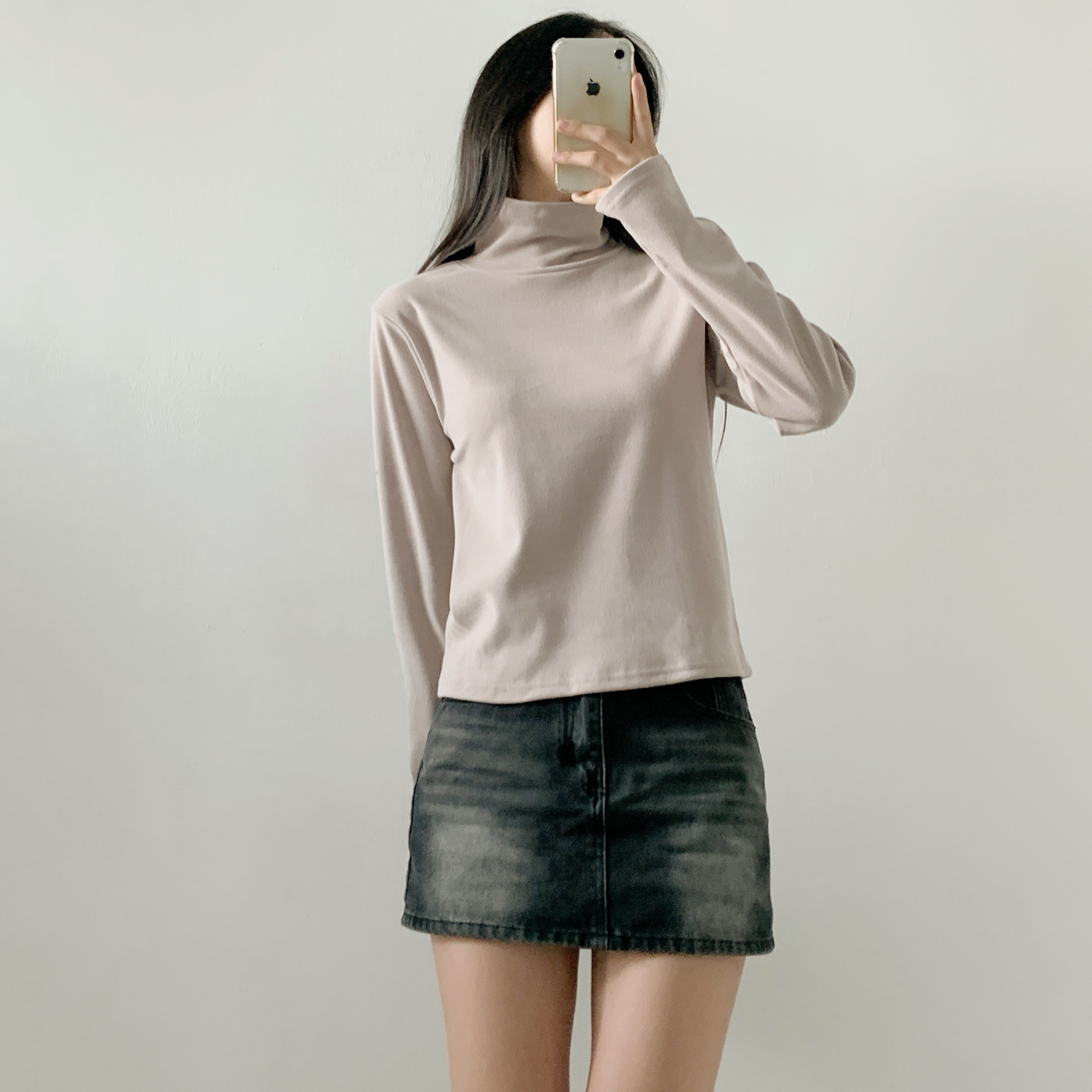 裏起毛タートルネックベーシックルーズTシャツ | 詳細画像18