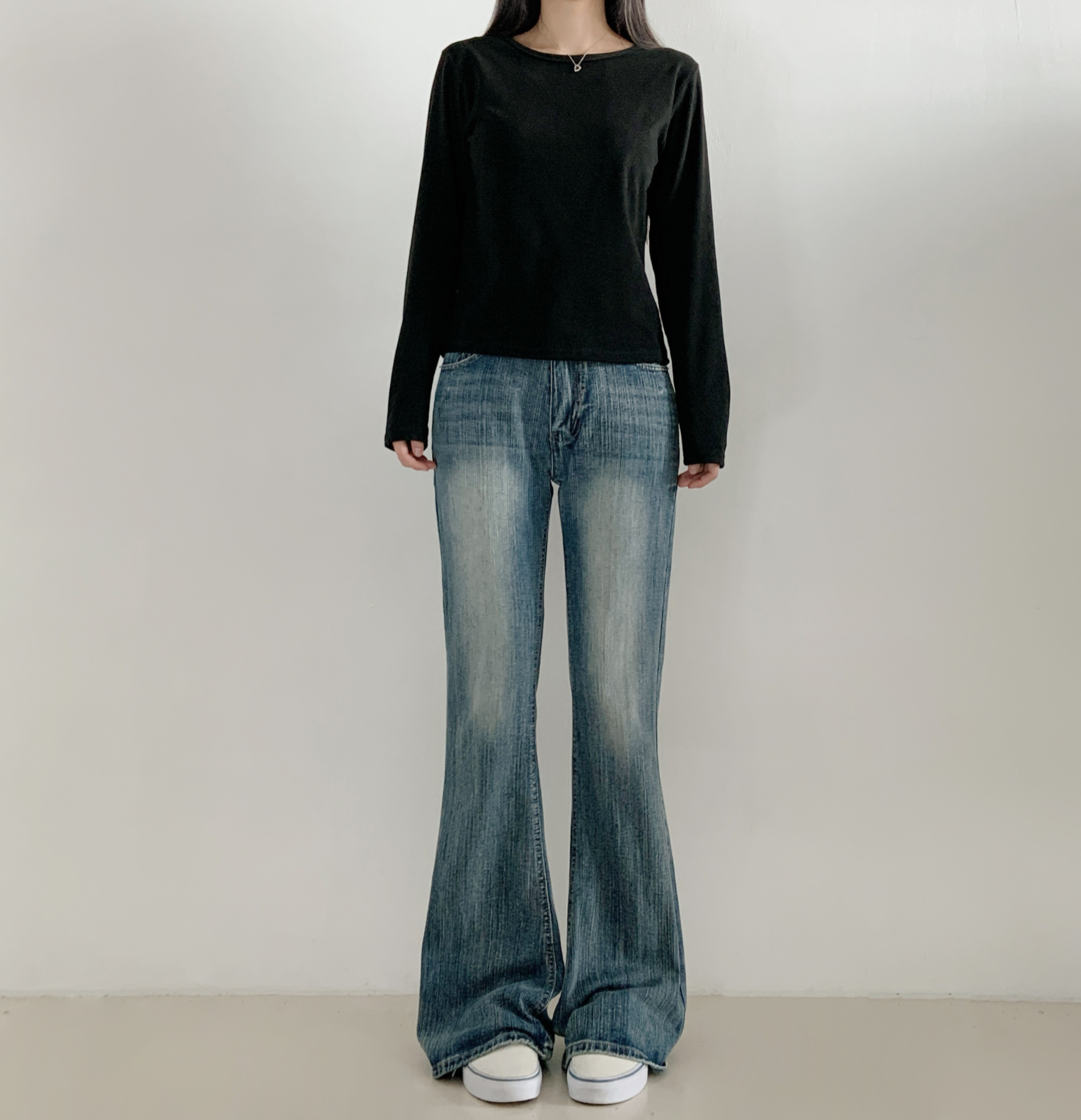 裏起毛ラウンドネックベーシック長袖Tシャツ | 詳細画像18