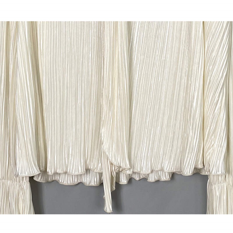 ボウタイVネックフリルリンクルブラウス | 詳細画像19