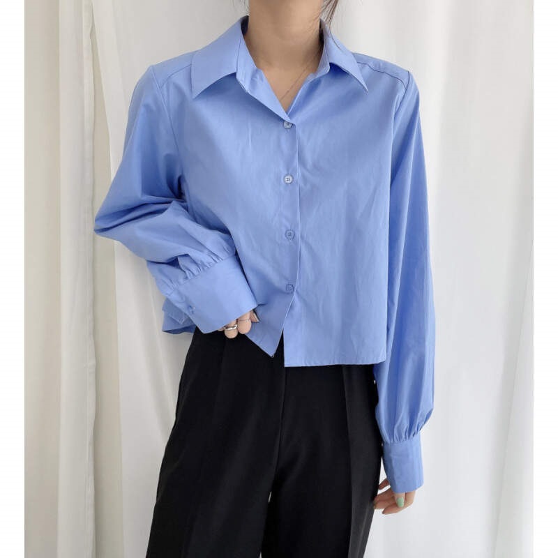 プリーツクロップドアンバランスシャツ | 詳細画像4