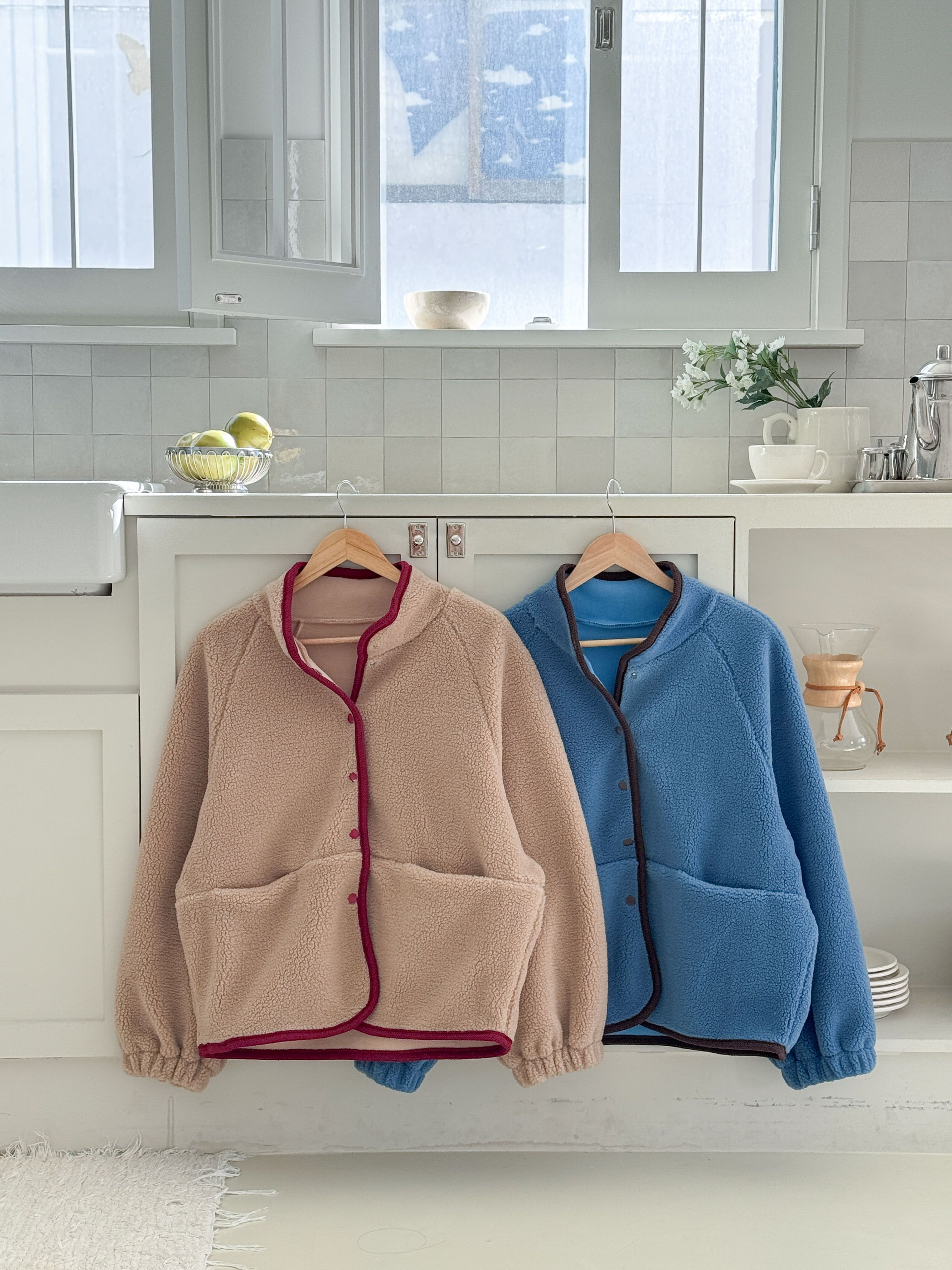 フリースポケットスナップボタンカラージャンパー | 詳細画像10