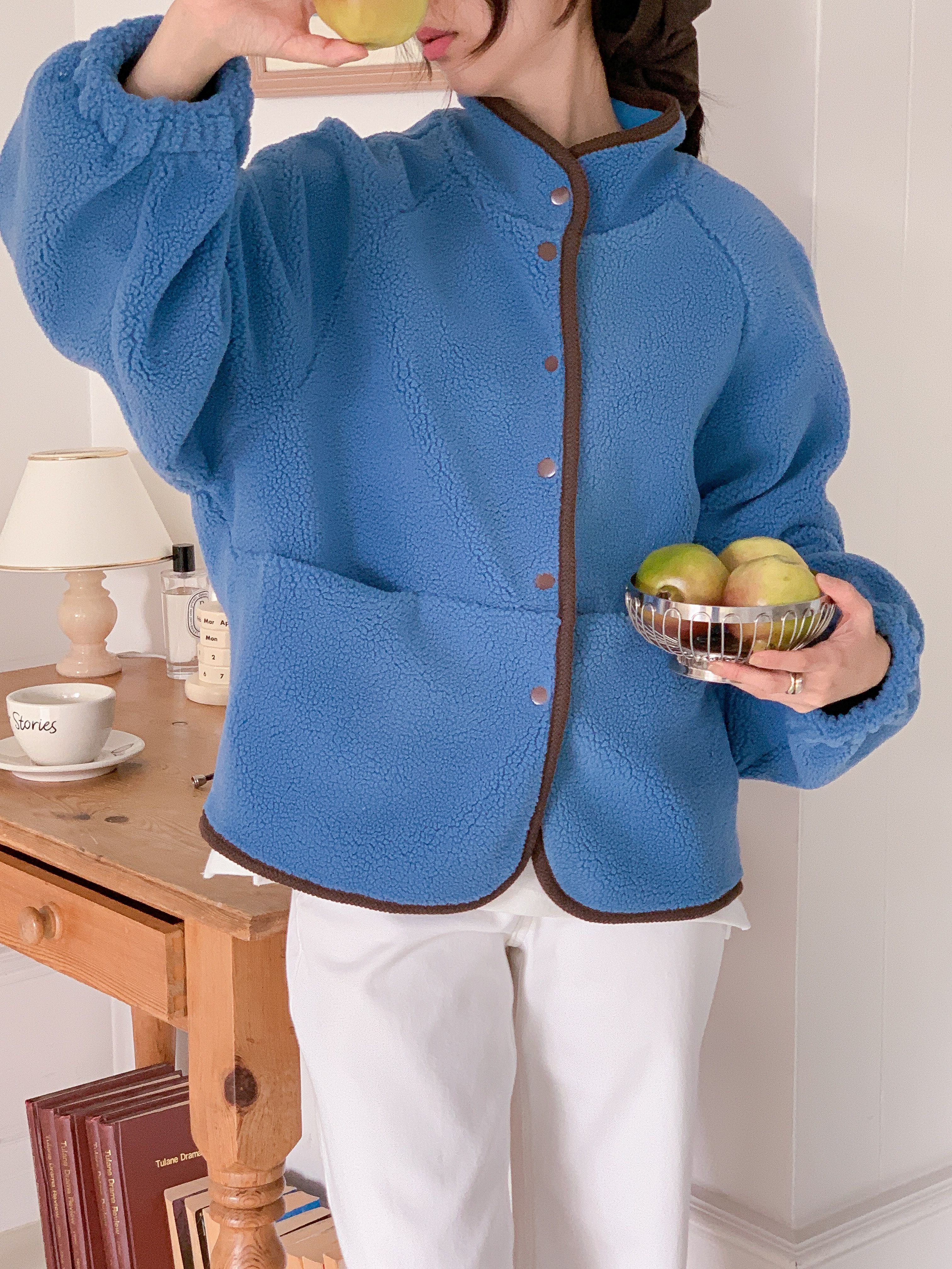 フリースポケットスナップボタンカラージャンパー | 詳細画像13