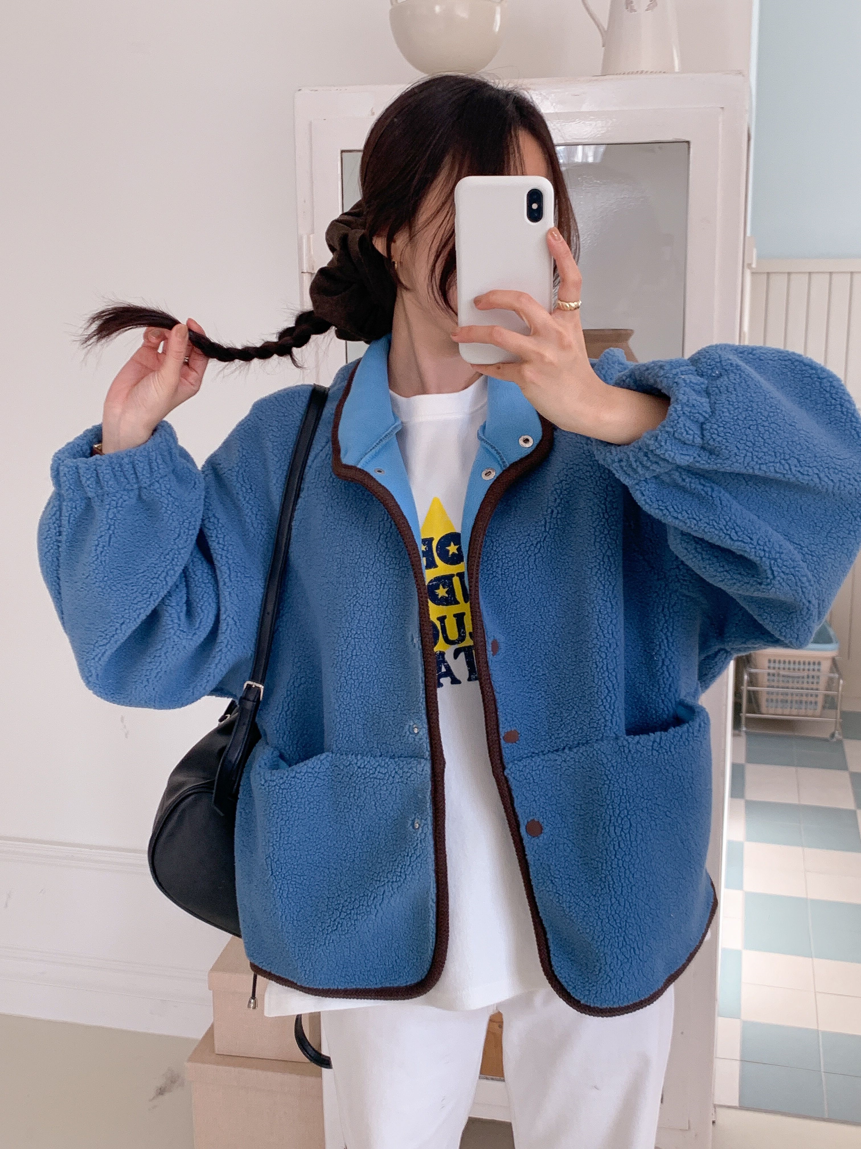 フリースポケットスナップボタンカラージャンパー | 詳細画像19