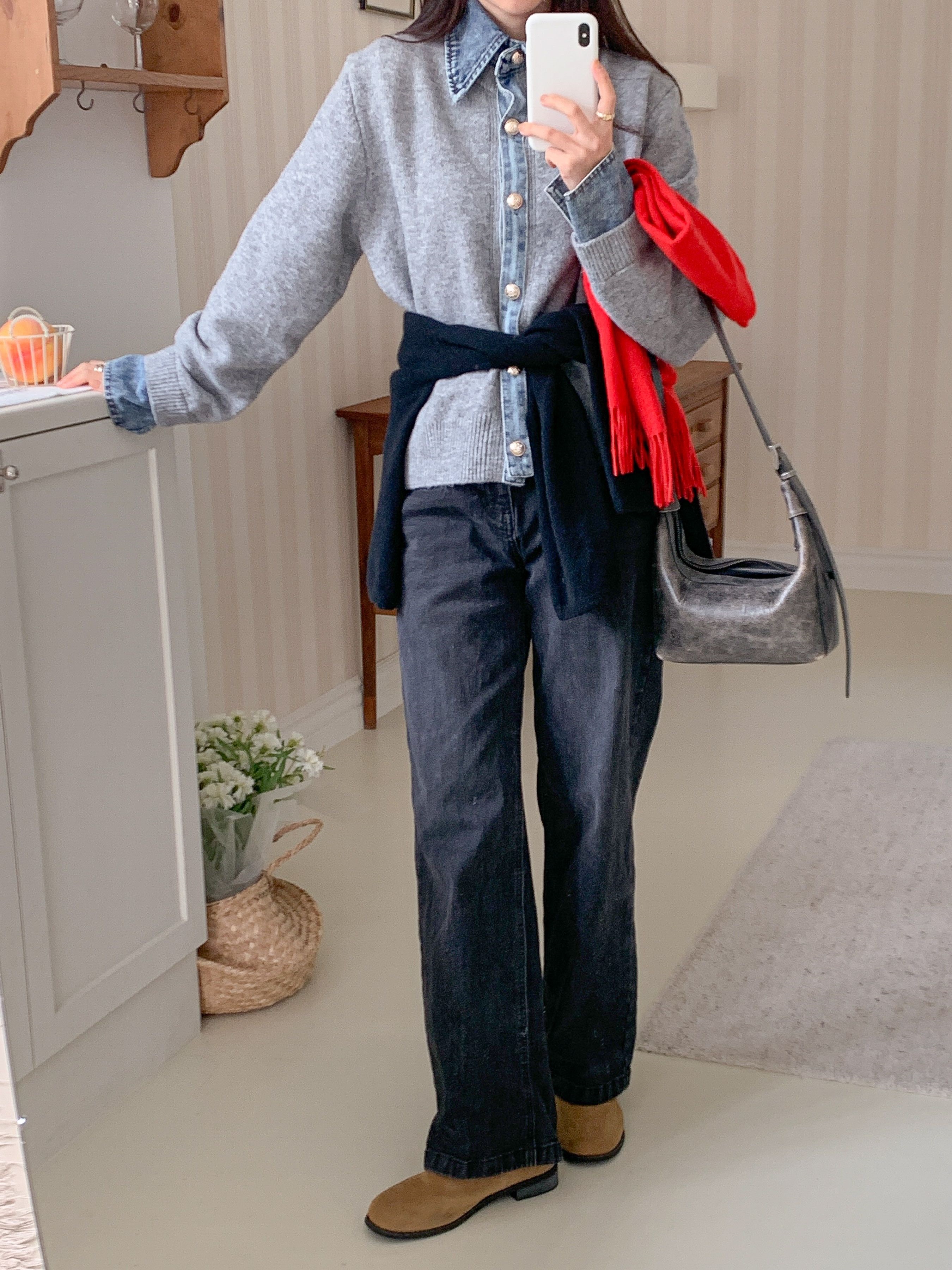 ボタンカラー配色カラーカーディガン | 詳細画像2