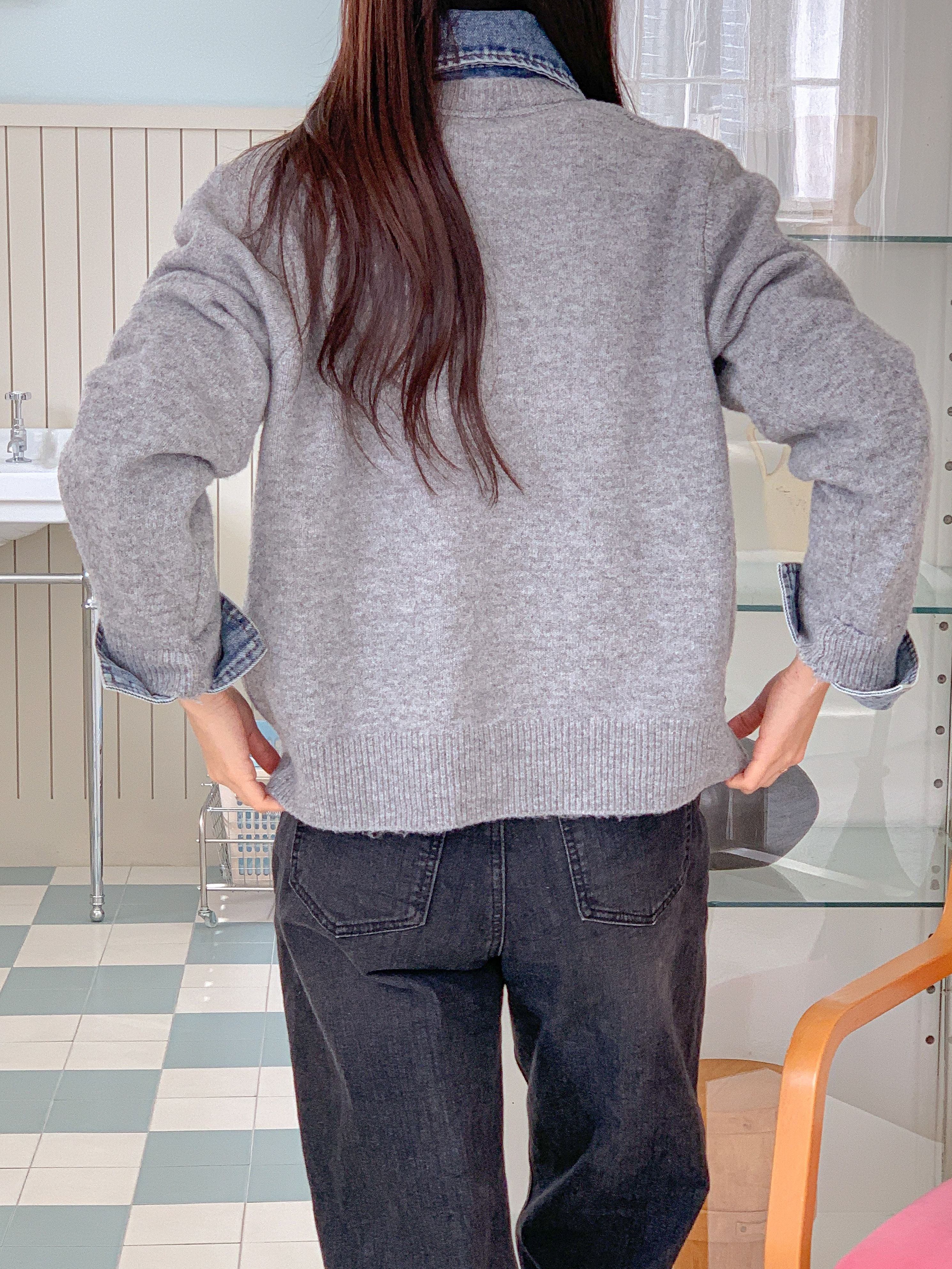 ボタンカラー配色カラーカーディガン | 詳細画像3