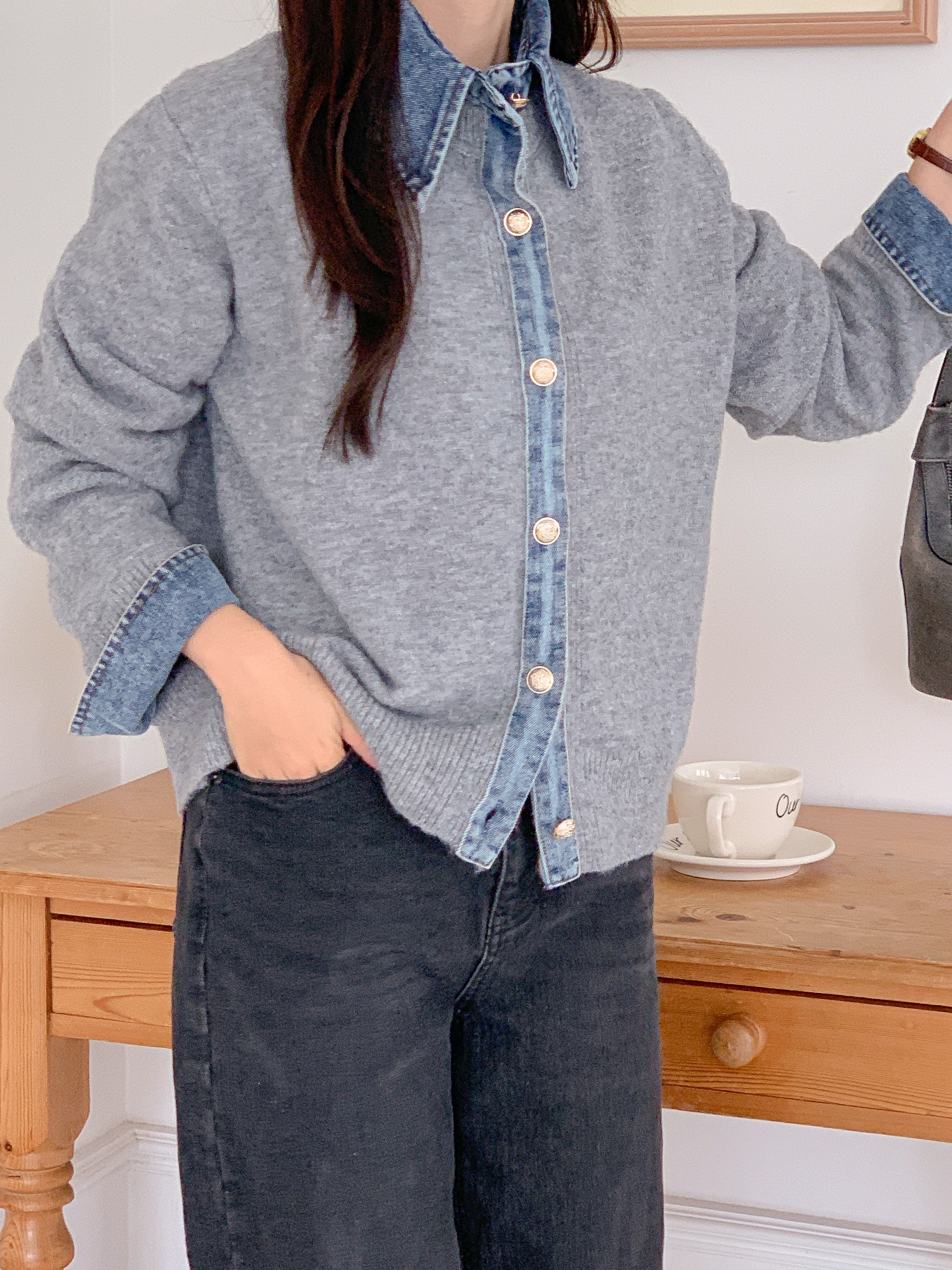 ボタンカラー配色カラーカーディガン | 詳細画像4