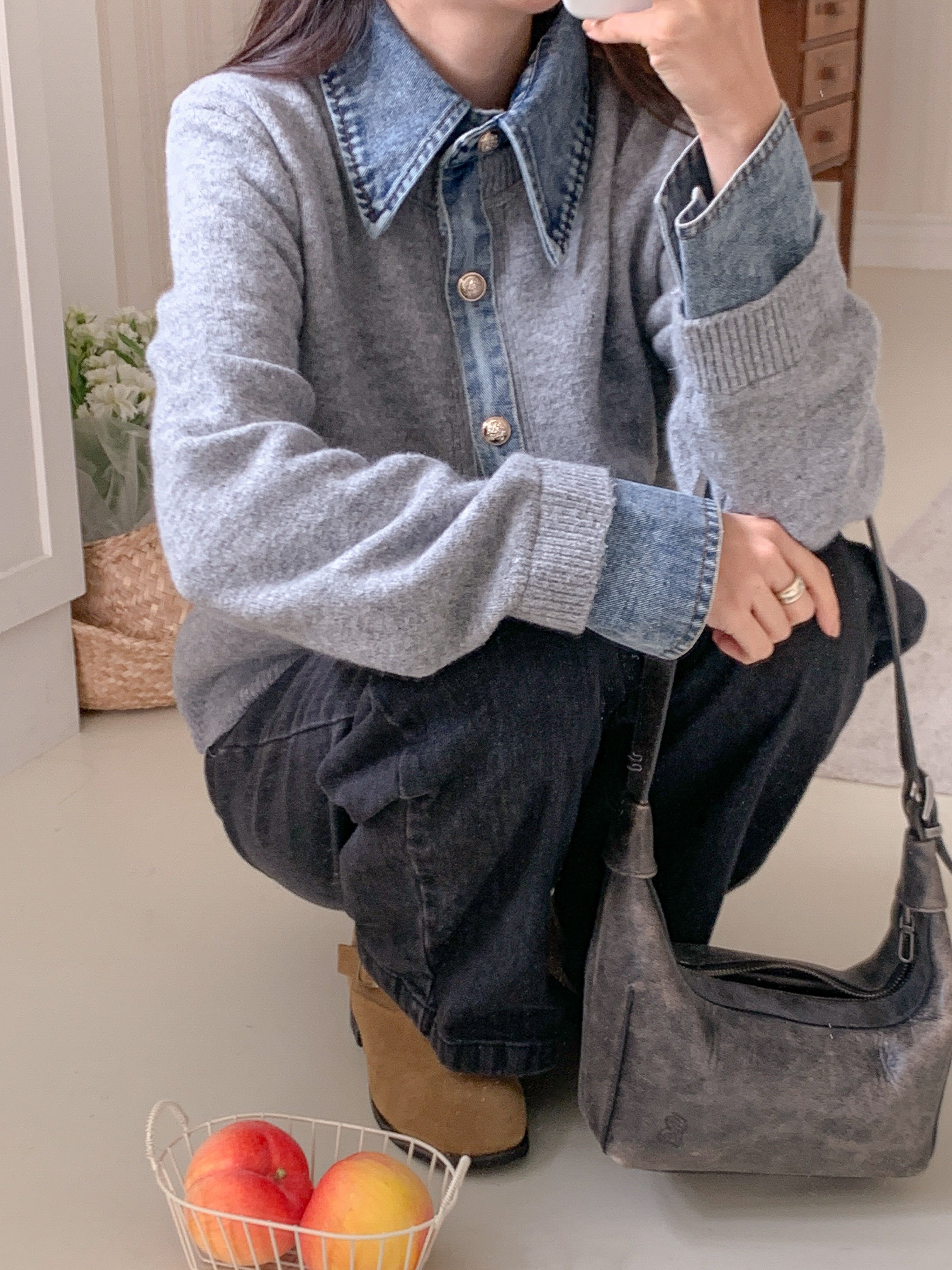 ボタンカラー配色カラーカーディガン | 詳細画像5