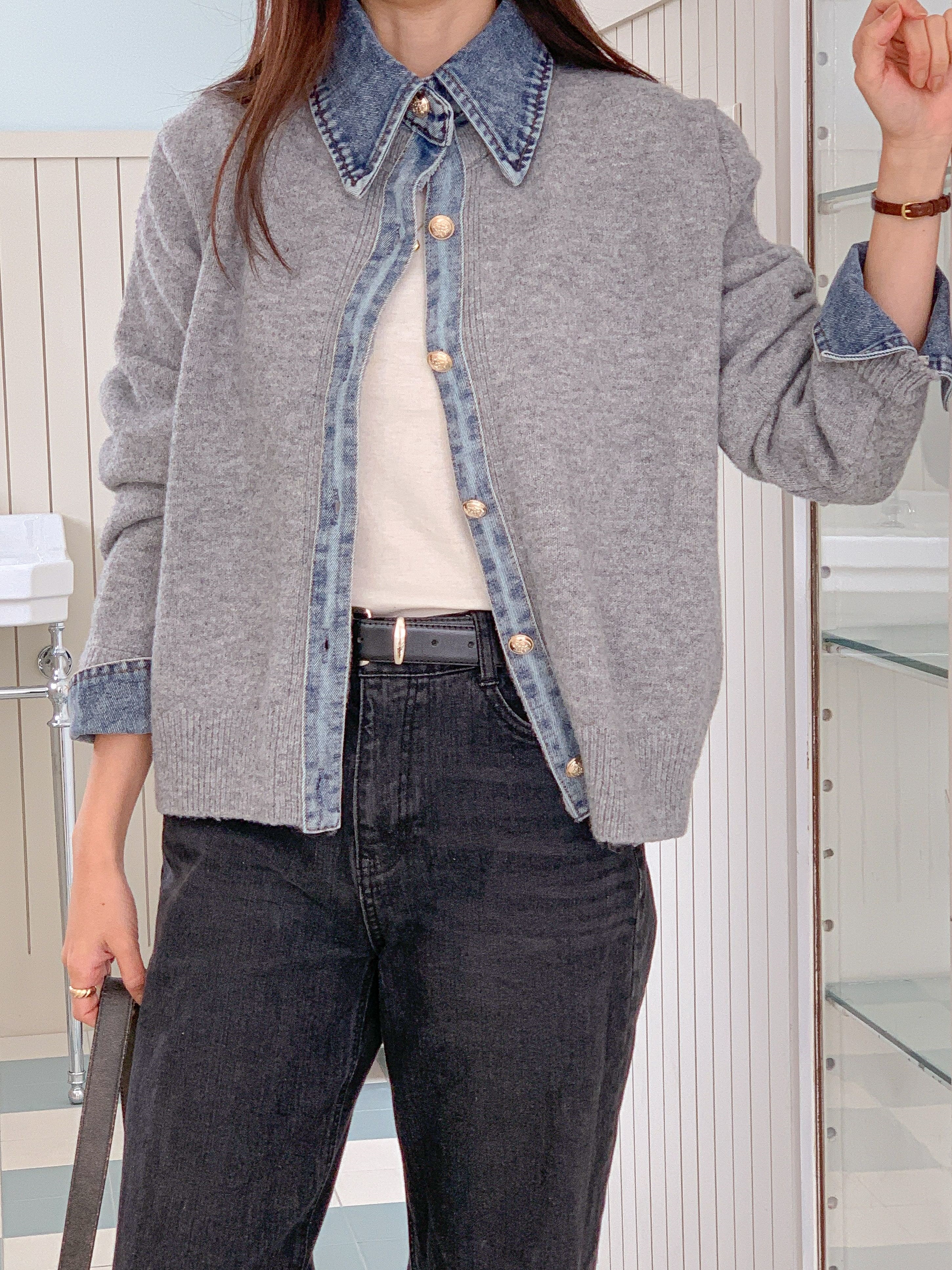 ボタンカラー配色カラーカーディガン | 詳細画像7