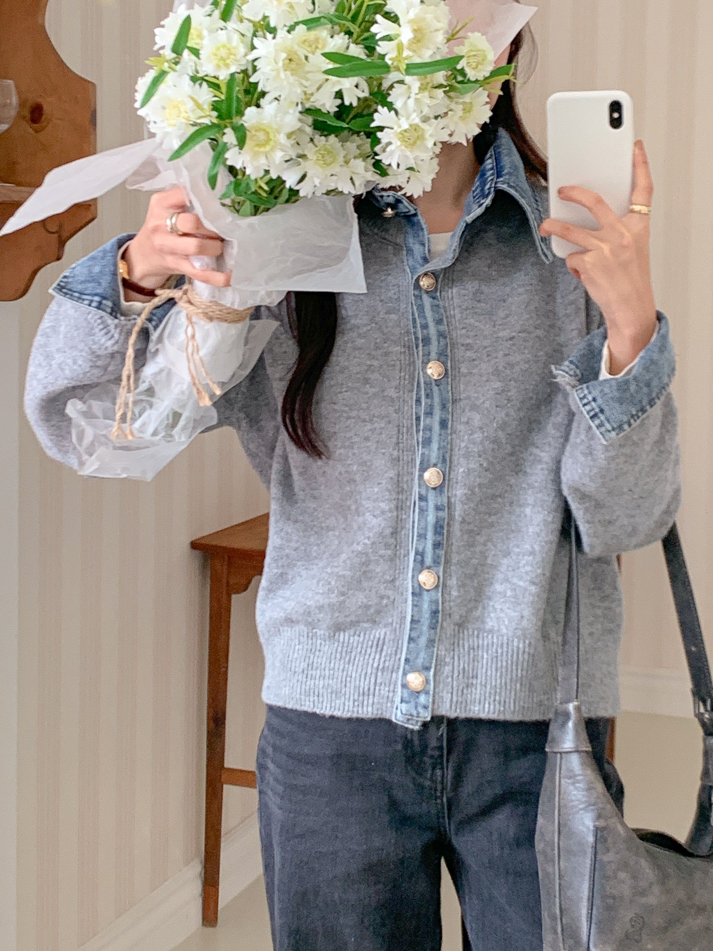 ボタンカラー配色カラーカーディガン | 詳細画像10