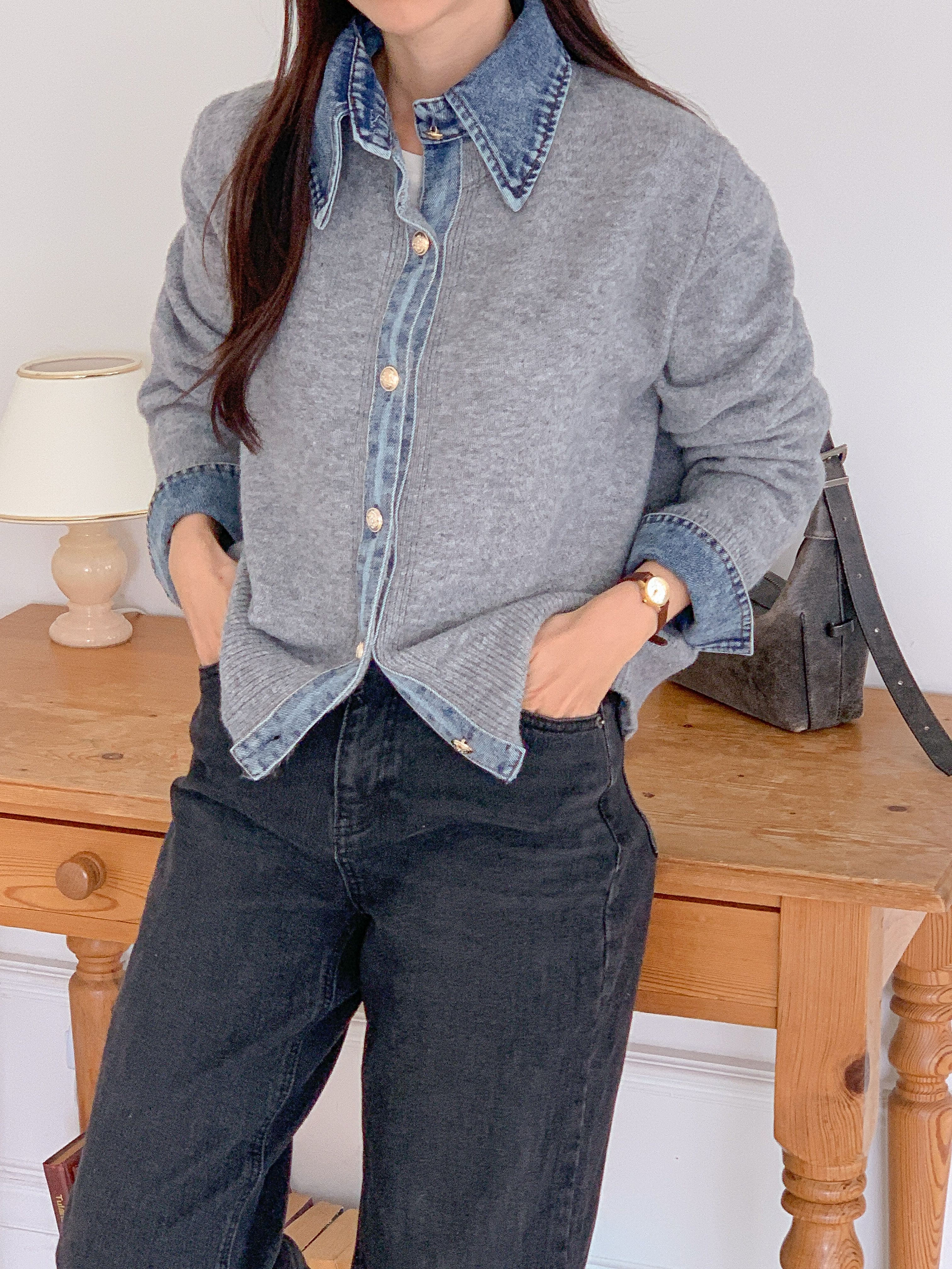 ボタンカラー配色カラーカーディガン | 詳細画像11