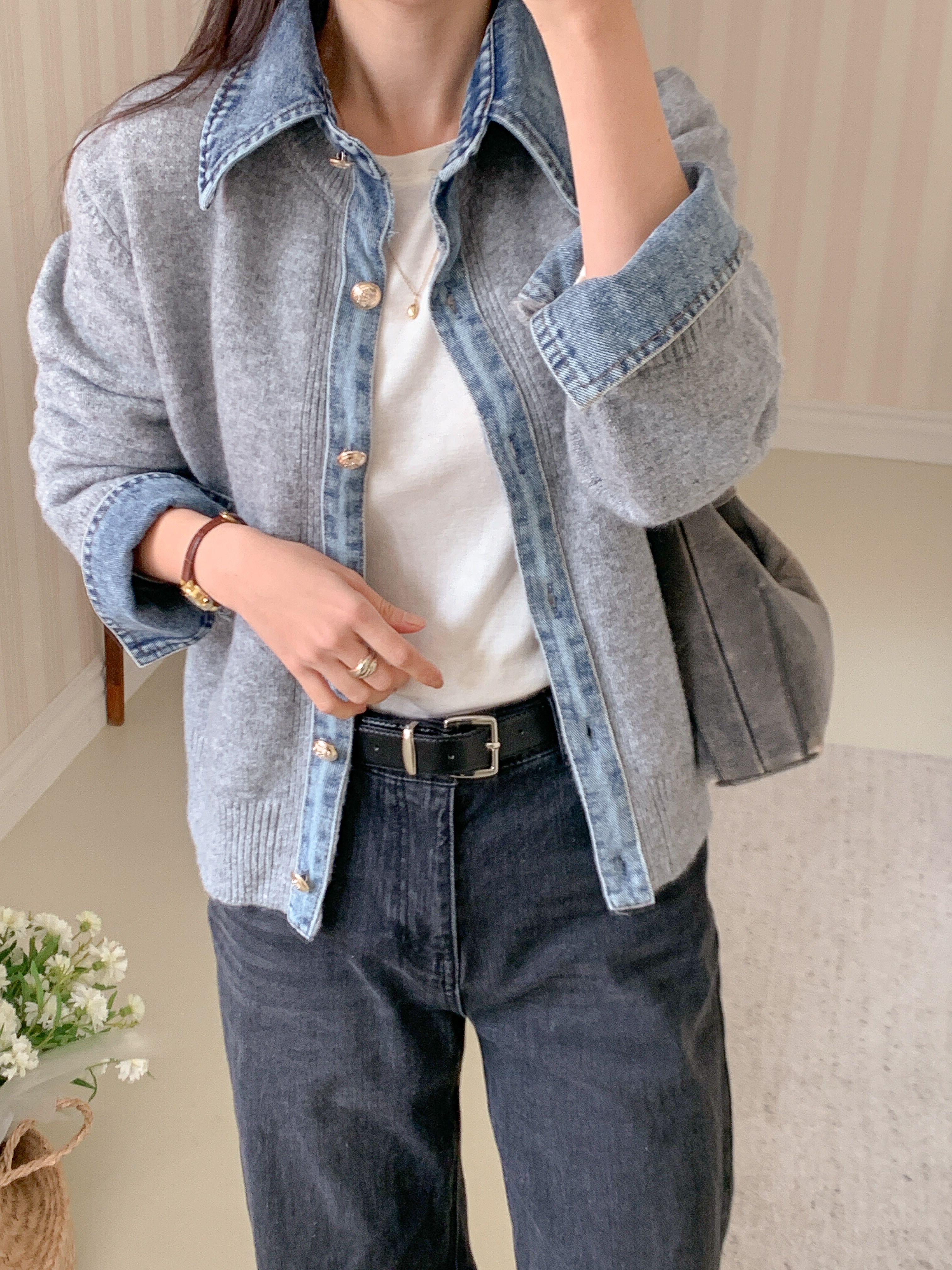 ボタンカラー配色カラーカーディガン | 詳細画像12