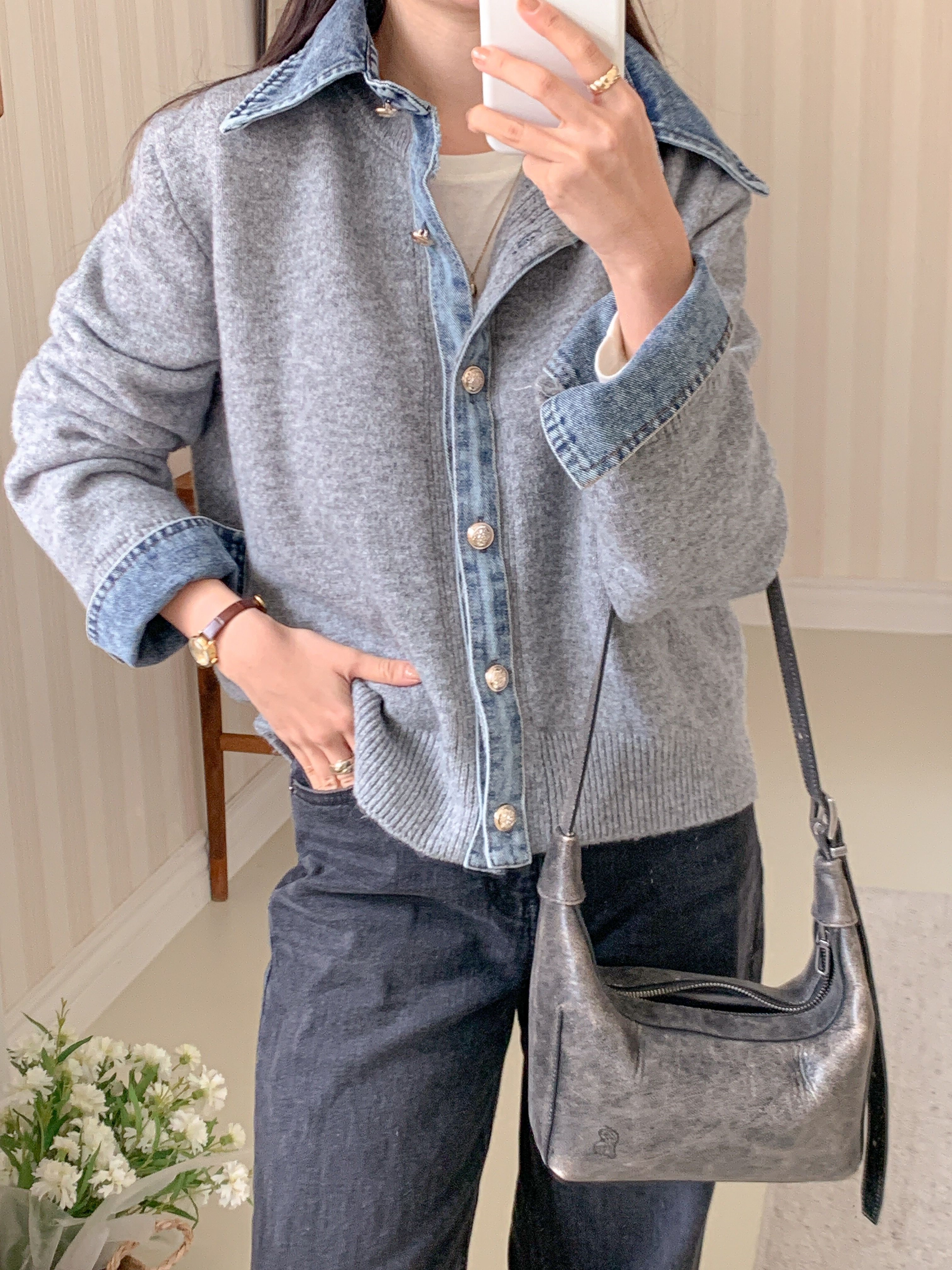 ボタンカラー配色カラーカーディガン | 詳細画像14