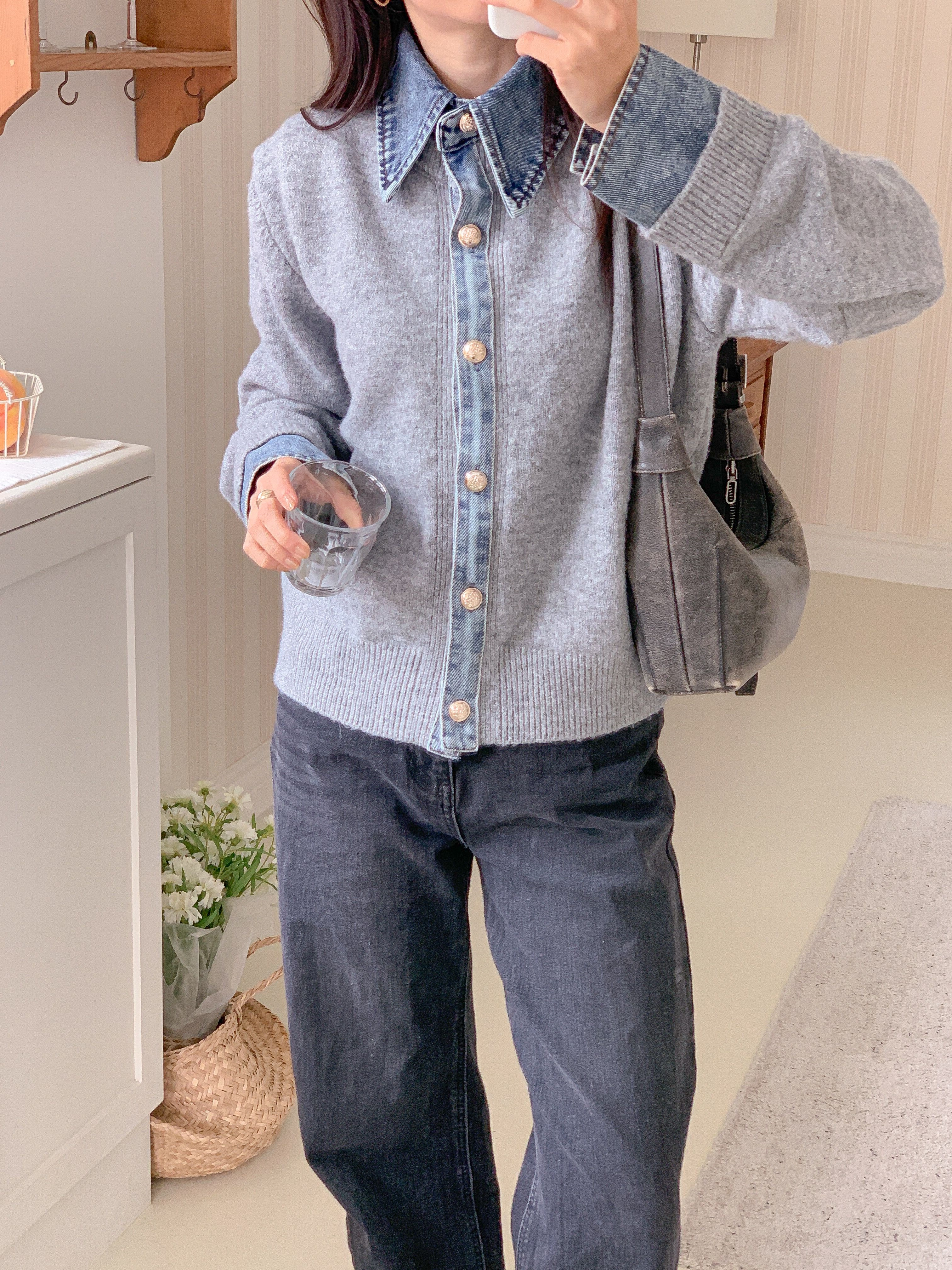 ボタンカラー配色カラーカーディガン | 詳細画像15