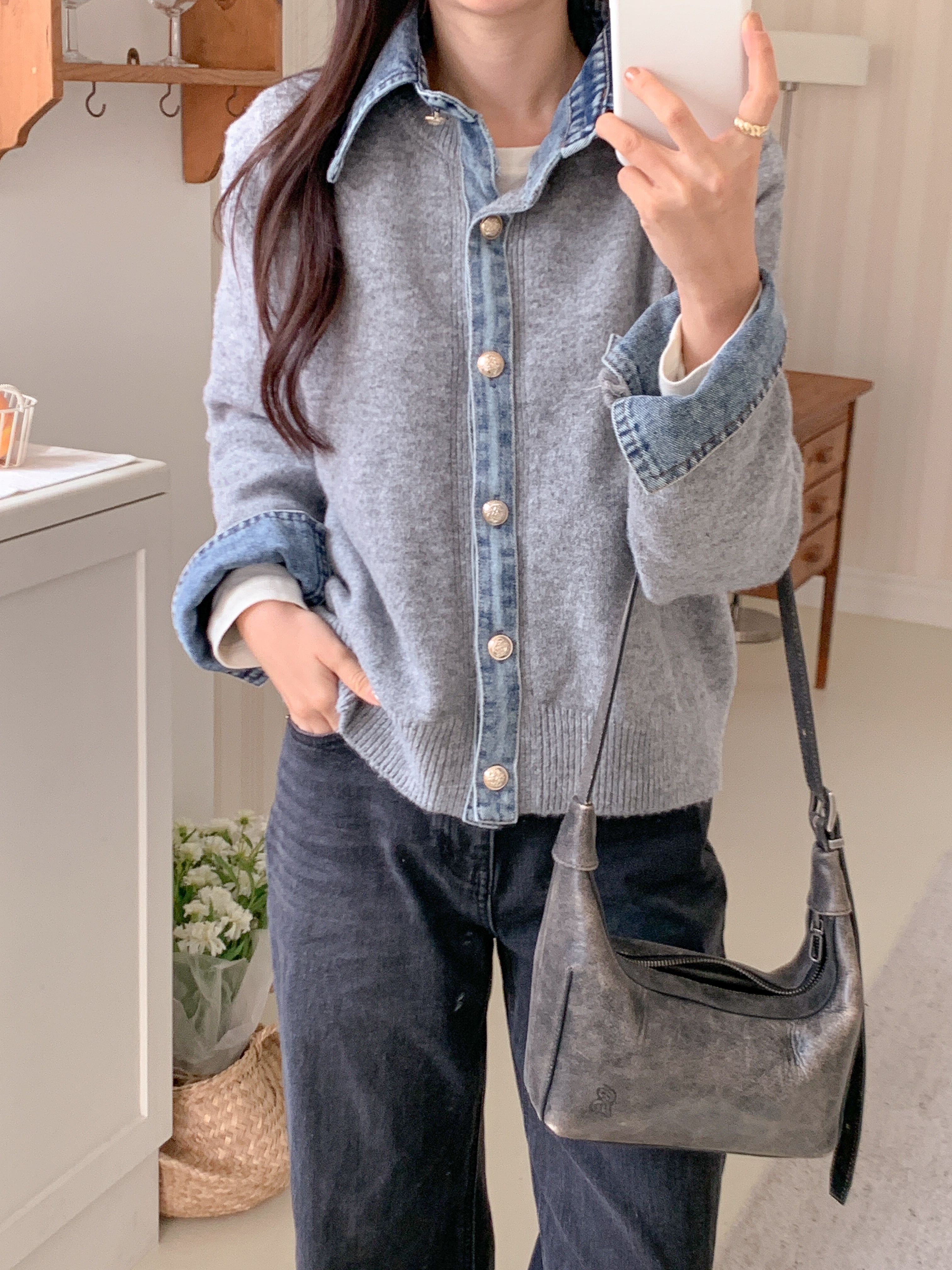 ボタンカラー配色カラーカーディガン | 詳細画像16