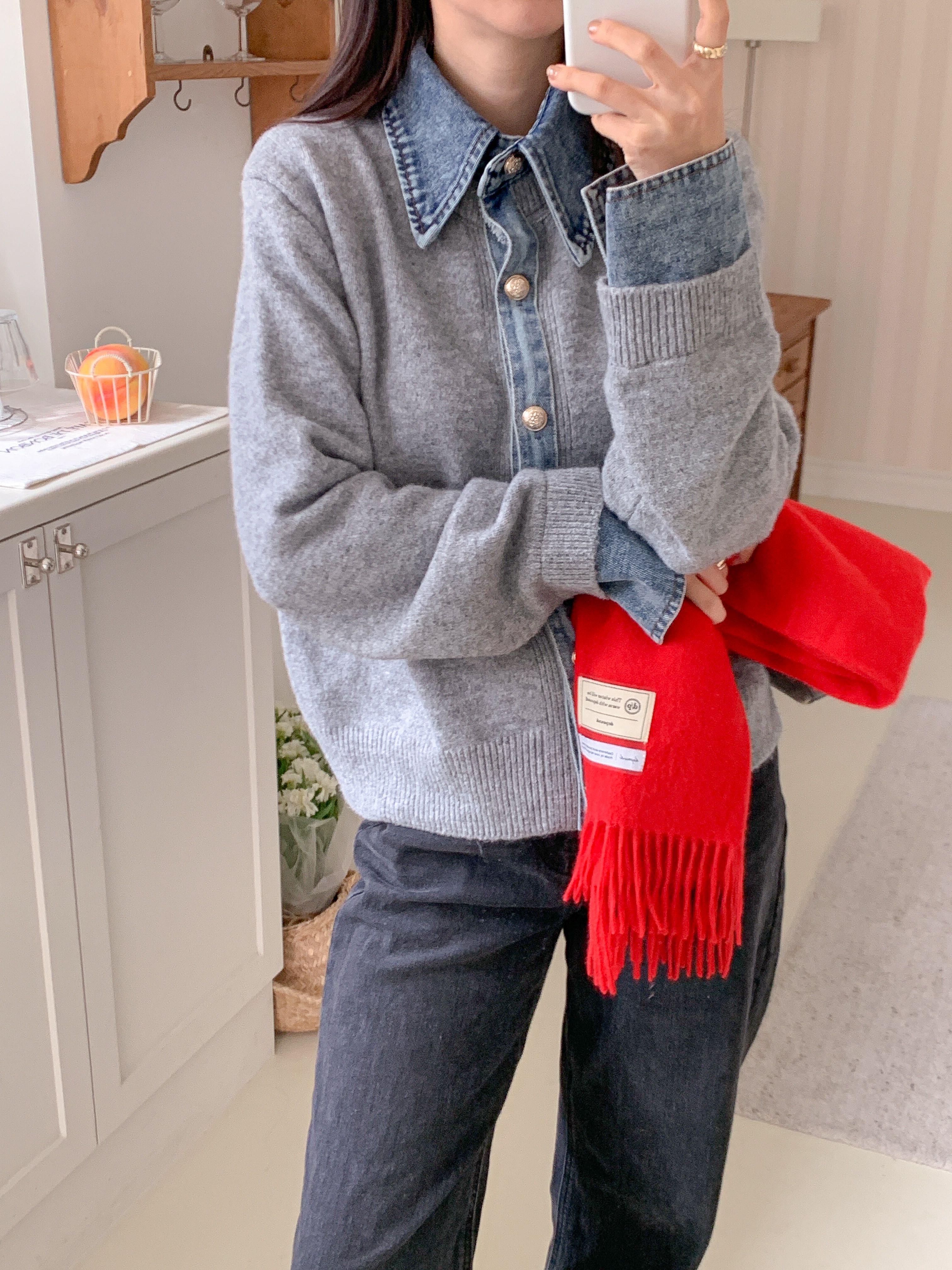 ボタンカラー配色カラーカーディガン | 詳細画像21