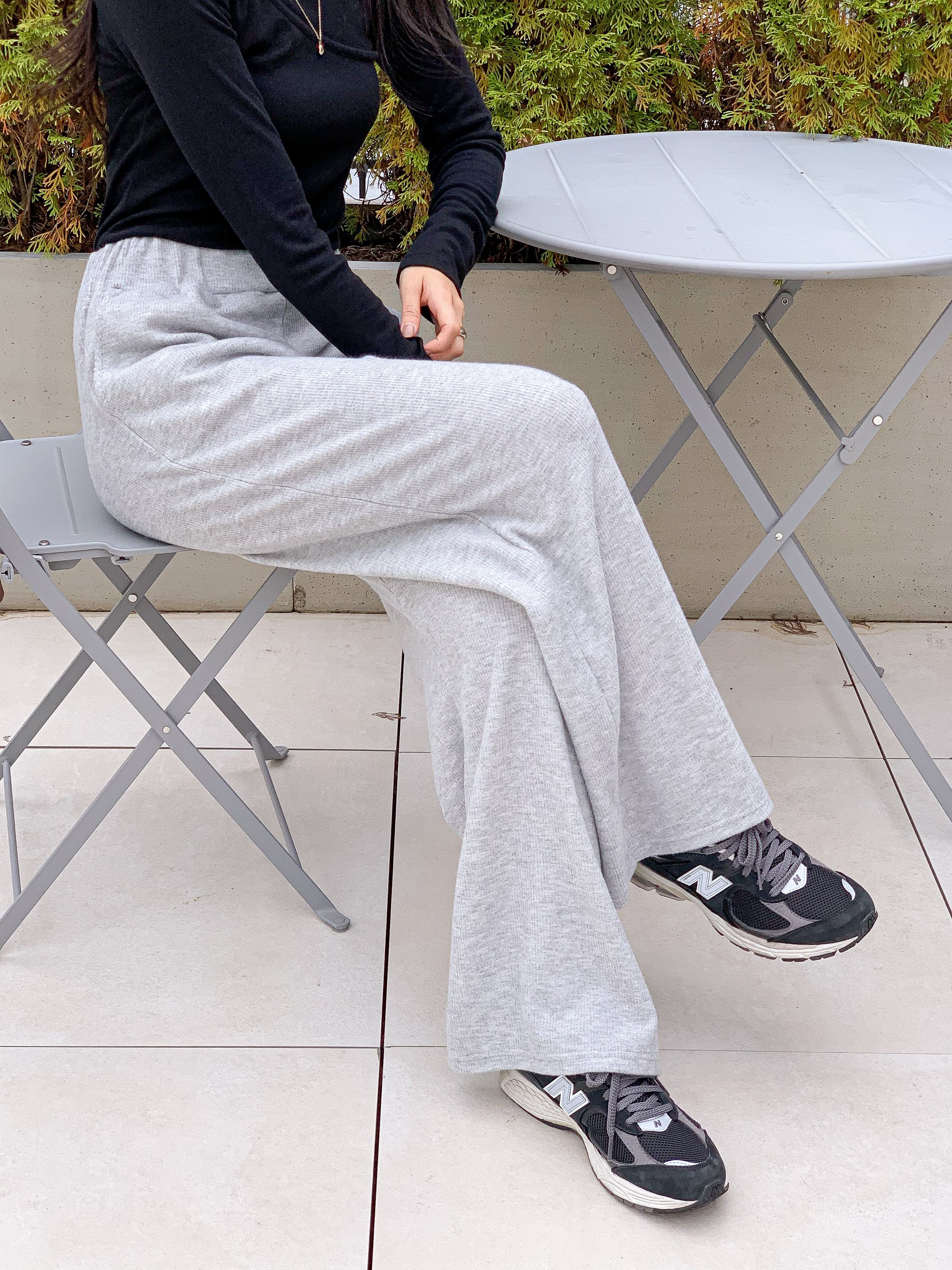 裏起毛ベーシックウエストゴムワイドカラーパンツ | 詳細画像13