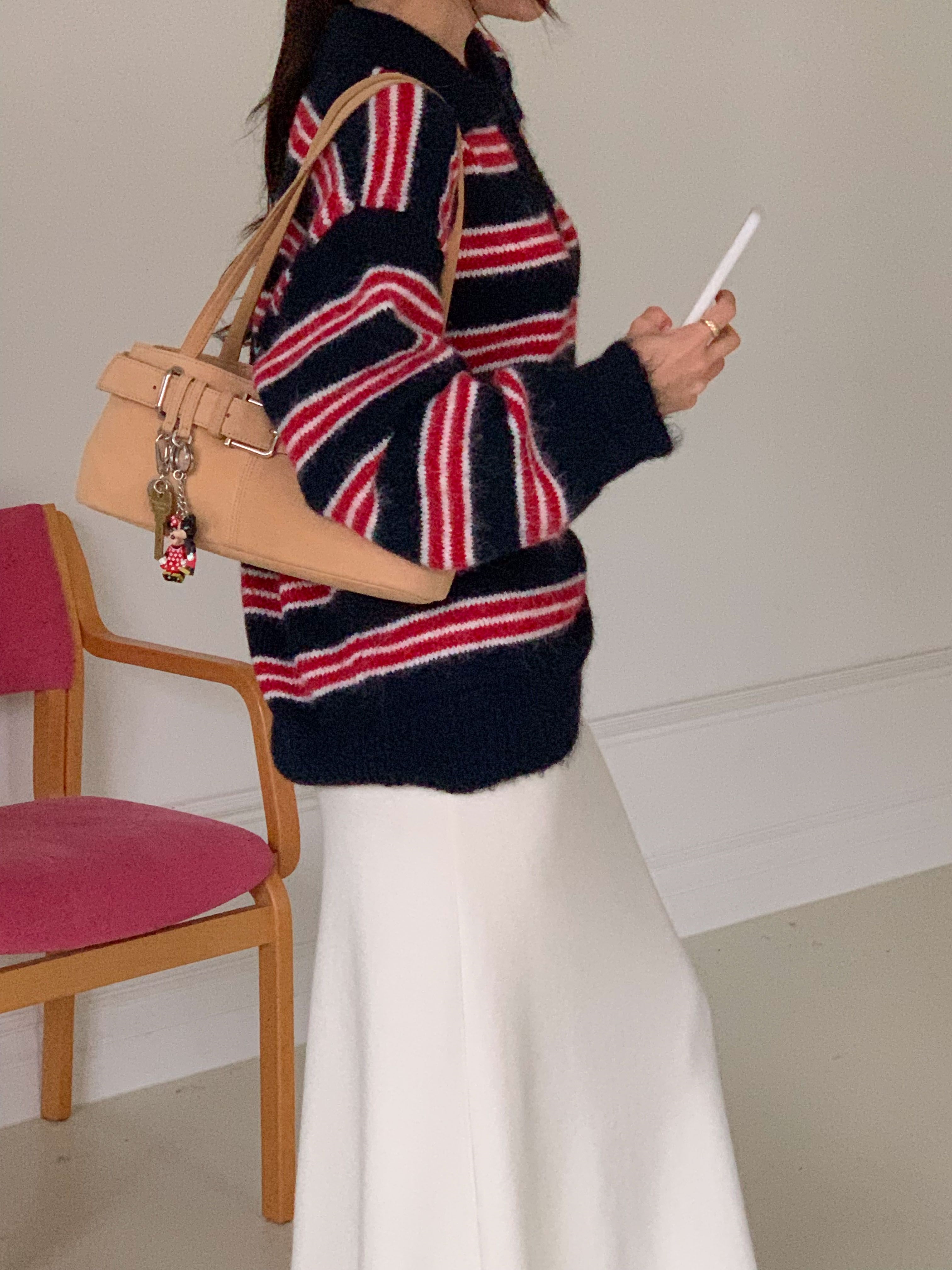 ボタンカラーボーダーカラーニット | 詳細画像14