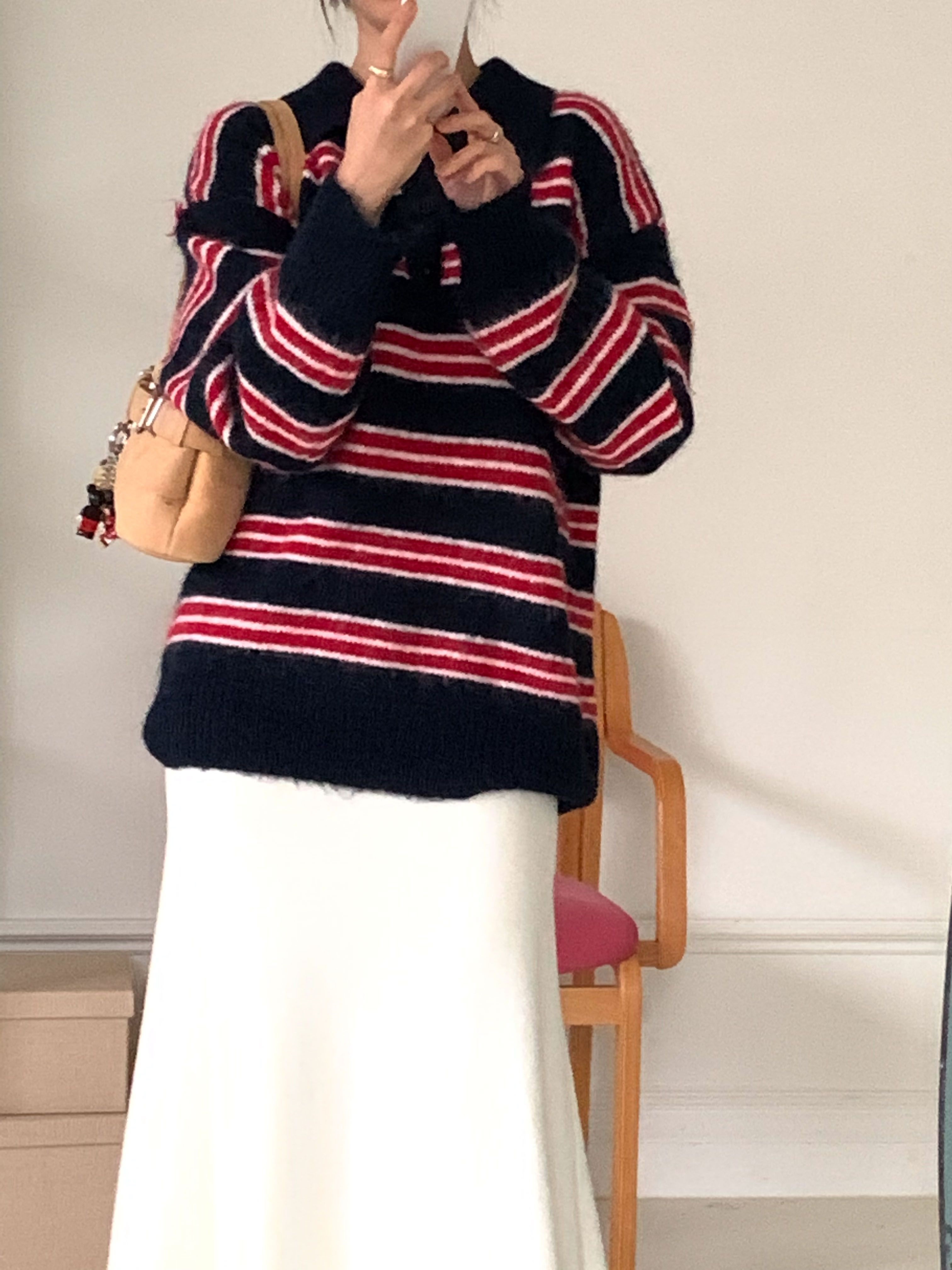 ボタンカラーボーダーカラーニット | 詳細画像15