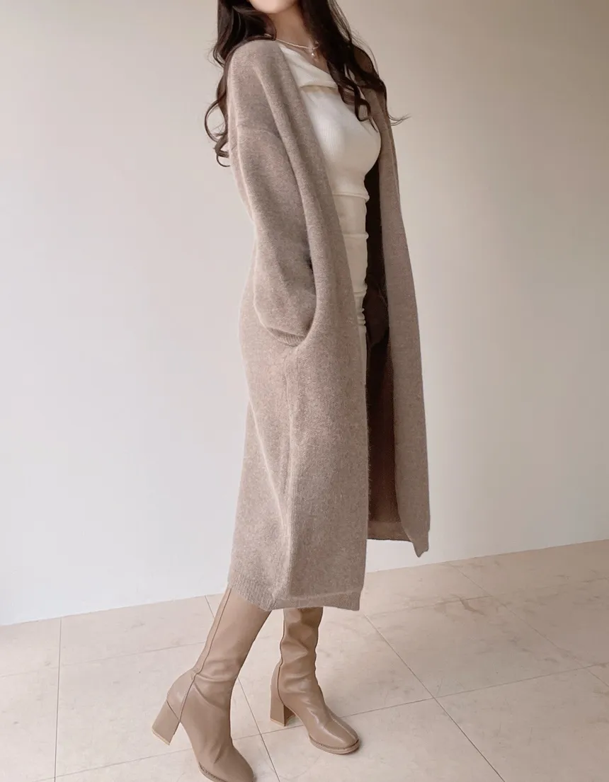 アンゴラ混ウール混ロングカーディガン | mirangmirang | 詳細画像7