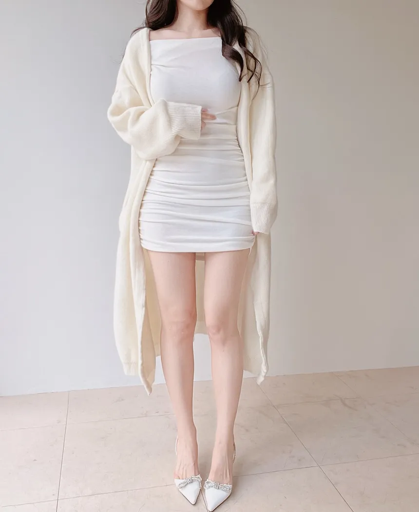 アンゴラ混ウール混ロングカーディガン | mirangmirang | 詳細画像16