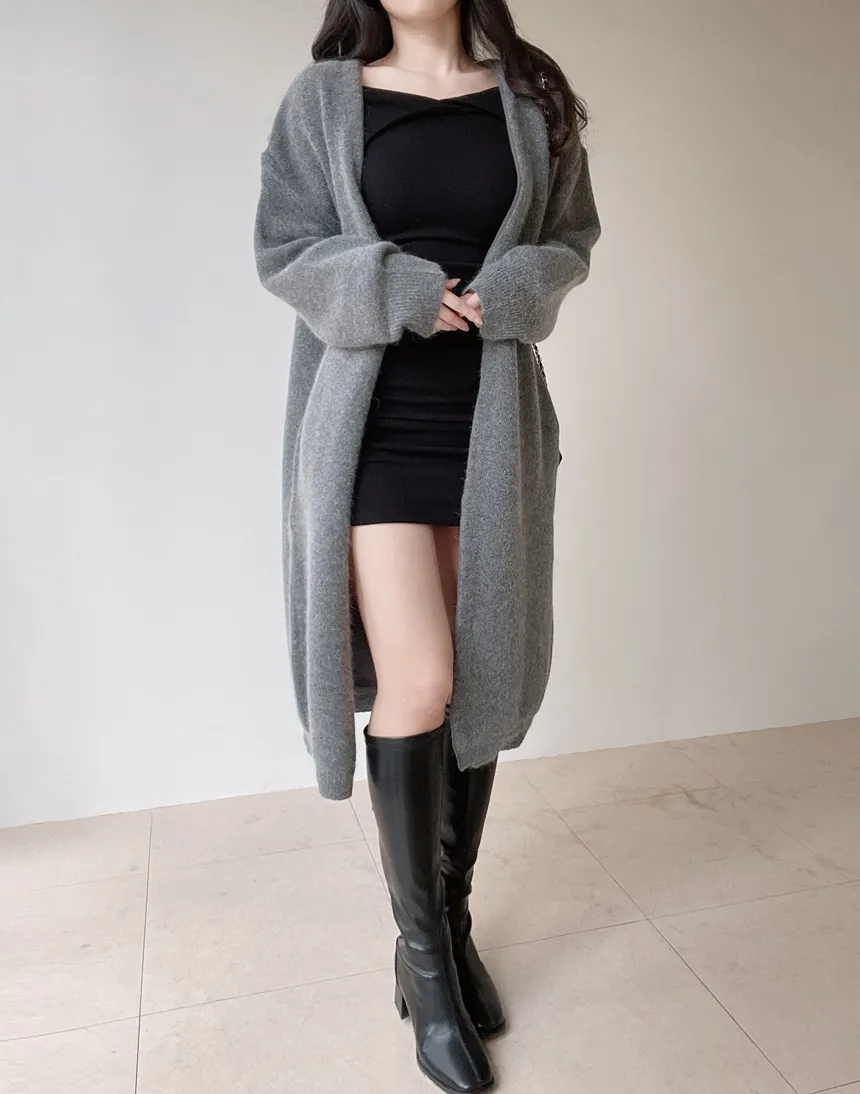 アンゴラ混ウール混ロングカーディガン | mirangmirang | 詳細画像21