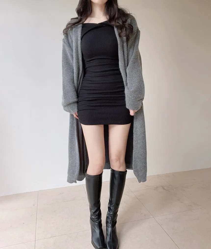 アンゴラ混ウール混ロングカーディガン | mirangmirang | 詳細画像22