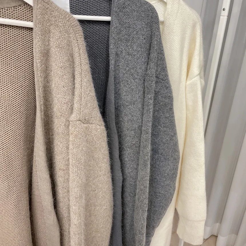 アンゴラ混ウール混ロングカーディガン | mirangmirang | 詳細画像30