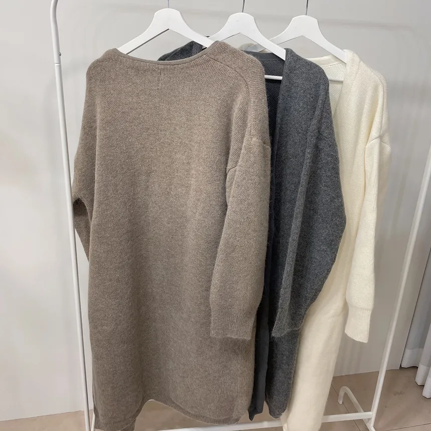 アンゴラ混ウール混ロングカーディガン | mirangmirang | 詳細画像31