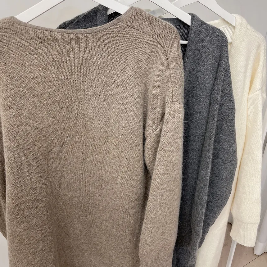 アンゴラ混ウール混ロングカーディガン | mirangmirang | 詳細画像32