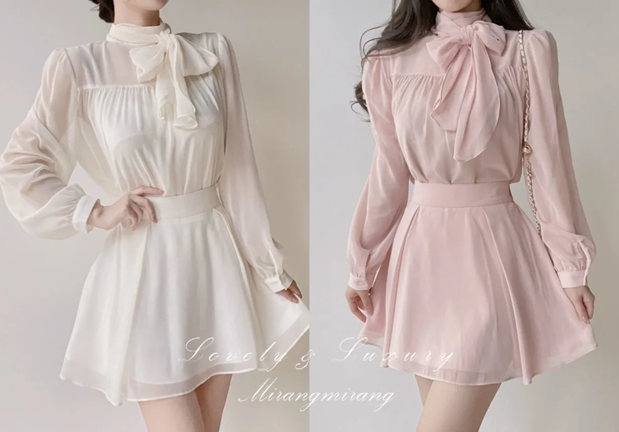 ミニフレアサイドジップバックゴムタックスカート | mirangmirang | 詳細画像1