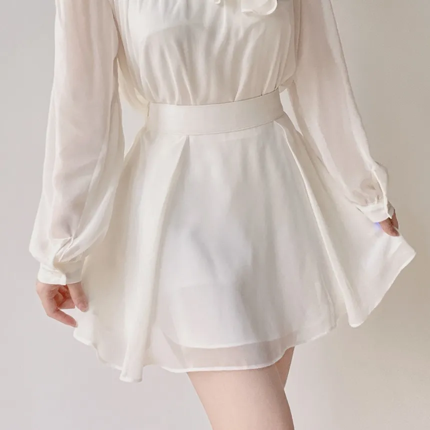 ミニフレアサイドジップバックゴムタックスカート | mirangmirang | 詳細画像2