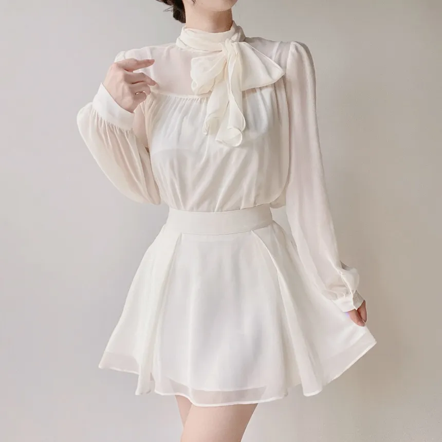 ミニフレアサイドジップバックゴムタックスカート | mirangmirang | 詳細画像7