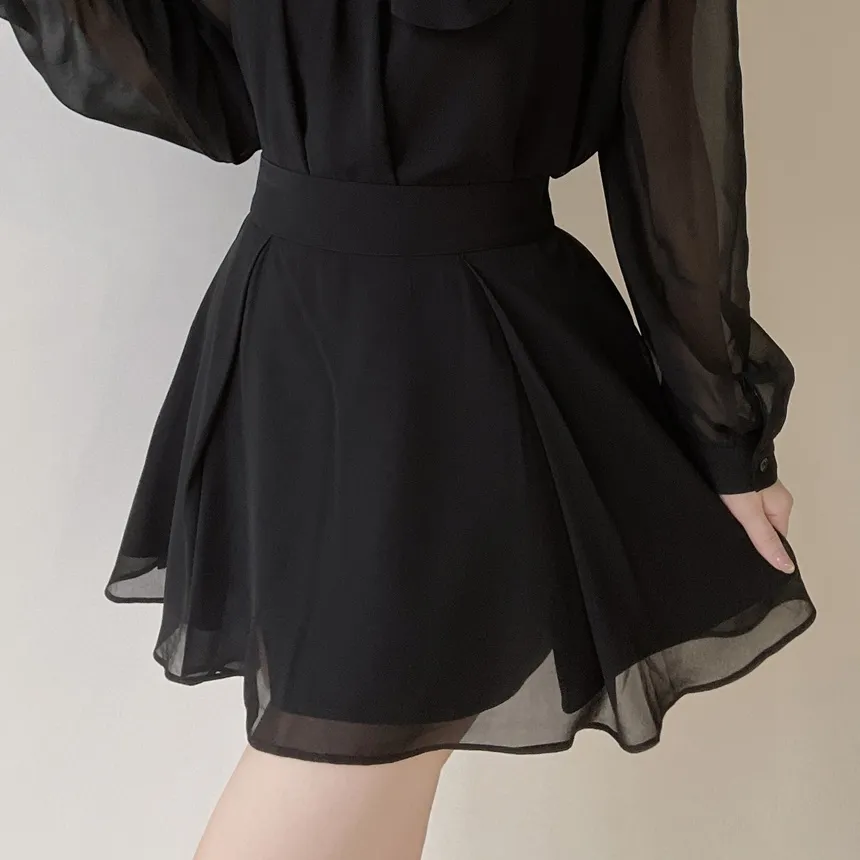 ミニフレアサイドジップバックゴムタックスカート | mirangmirang | 詳細画像16