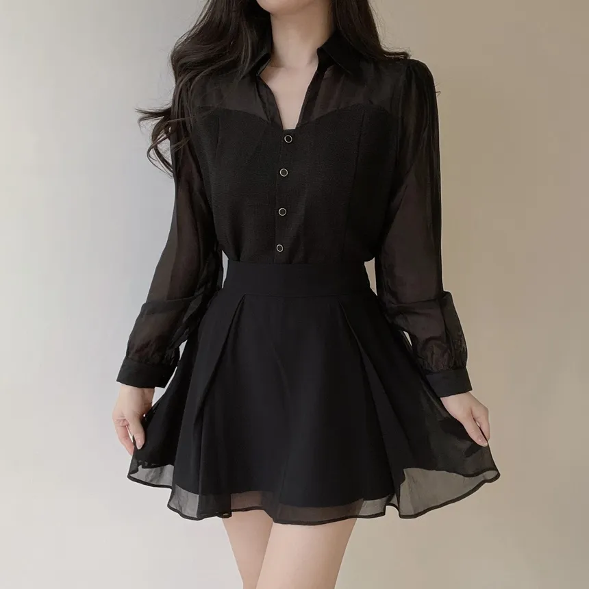 ミニフレアサイドジップバックゴムタックスカート | mirangmirang | 詳細画像25