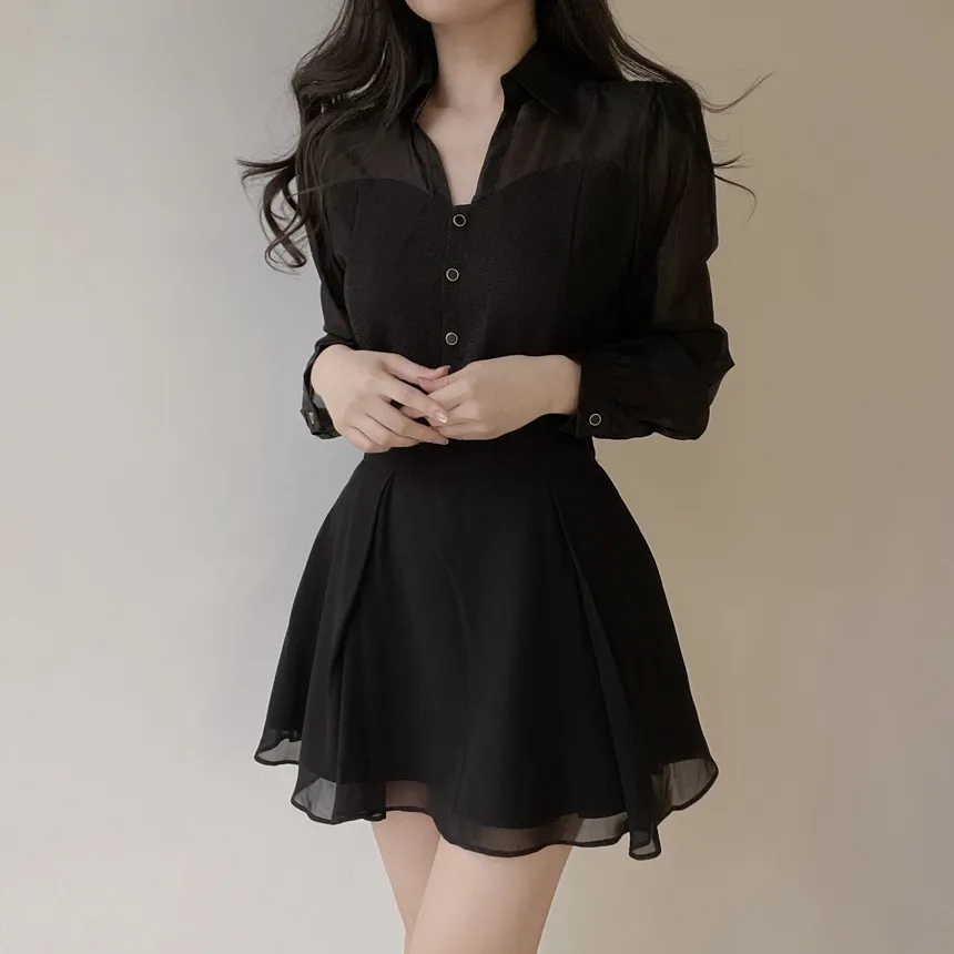 ミニフレアサイドジップバックゴムタックスカート | mirangmirang | 詳細画像26