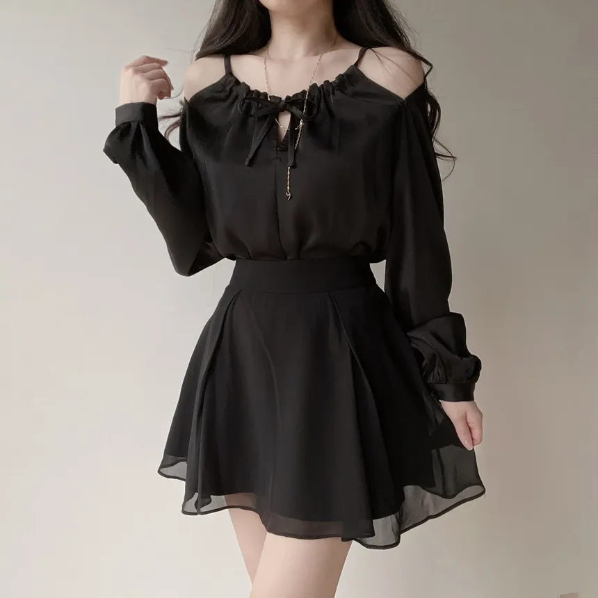 ミニフレアサイドジップバックゴムタックスカート | mirangmirang | 詳細画像27