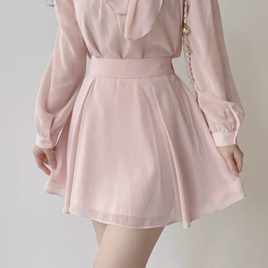 ミニフレアサイドジップバックゴムタックスカート | mirangmirang | 詳細画像32