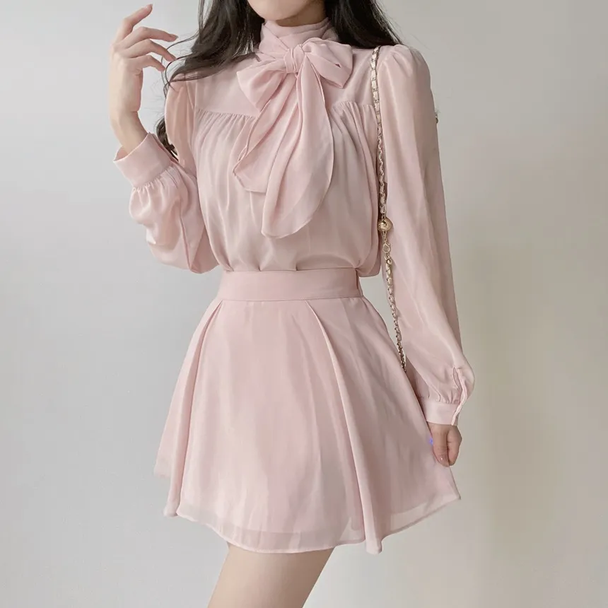 ミニフレアサイドジップバックゴムタックスカート | mirangmirang | 詳細画像35