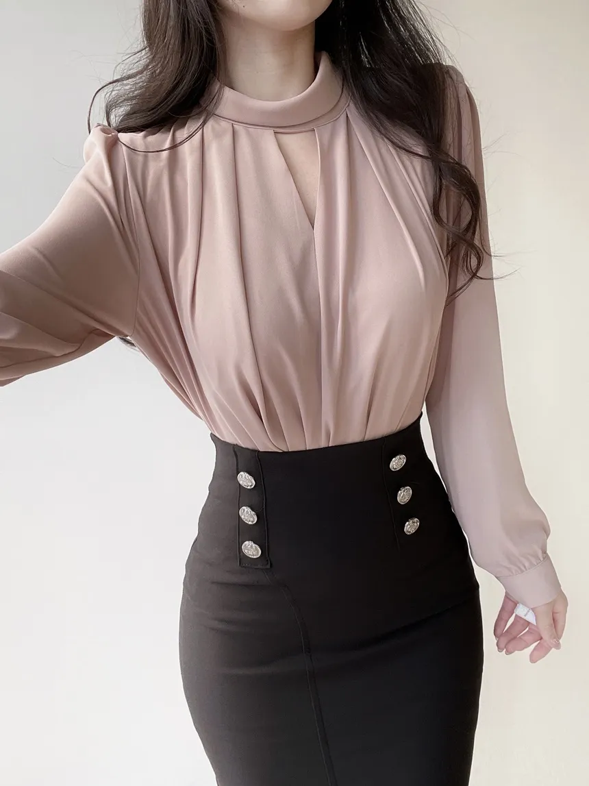 スリットボタンHラインスカート | mirangmirang | 詳細画像10