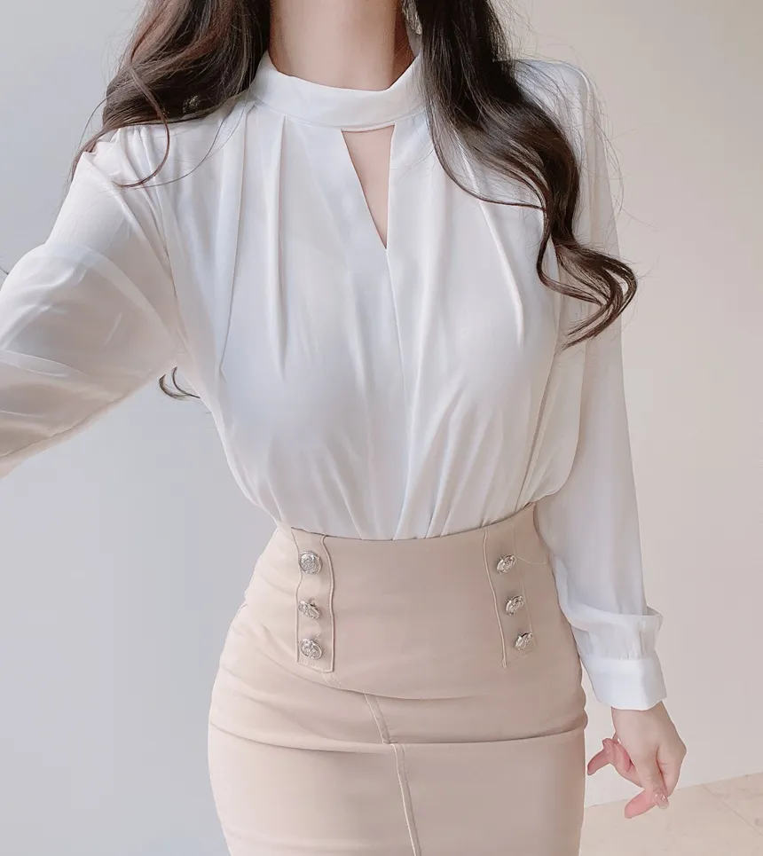 スリットボタンHラインスカート | mirangmirang | 詳細画像27