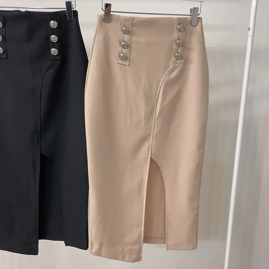 スリットボタンHラインスカート | mirangmirang | 詳細画像34